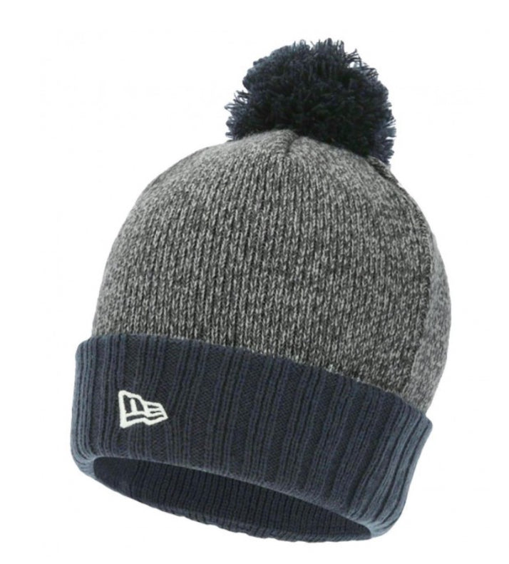 NEW ERA KNITTED BOBBLE HAT - NAVY/GREY