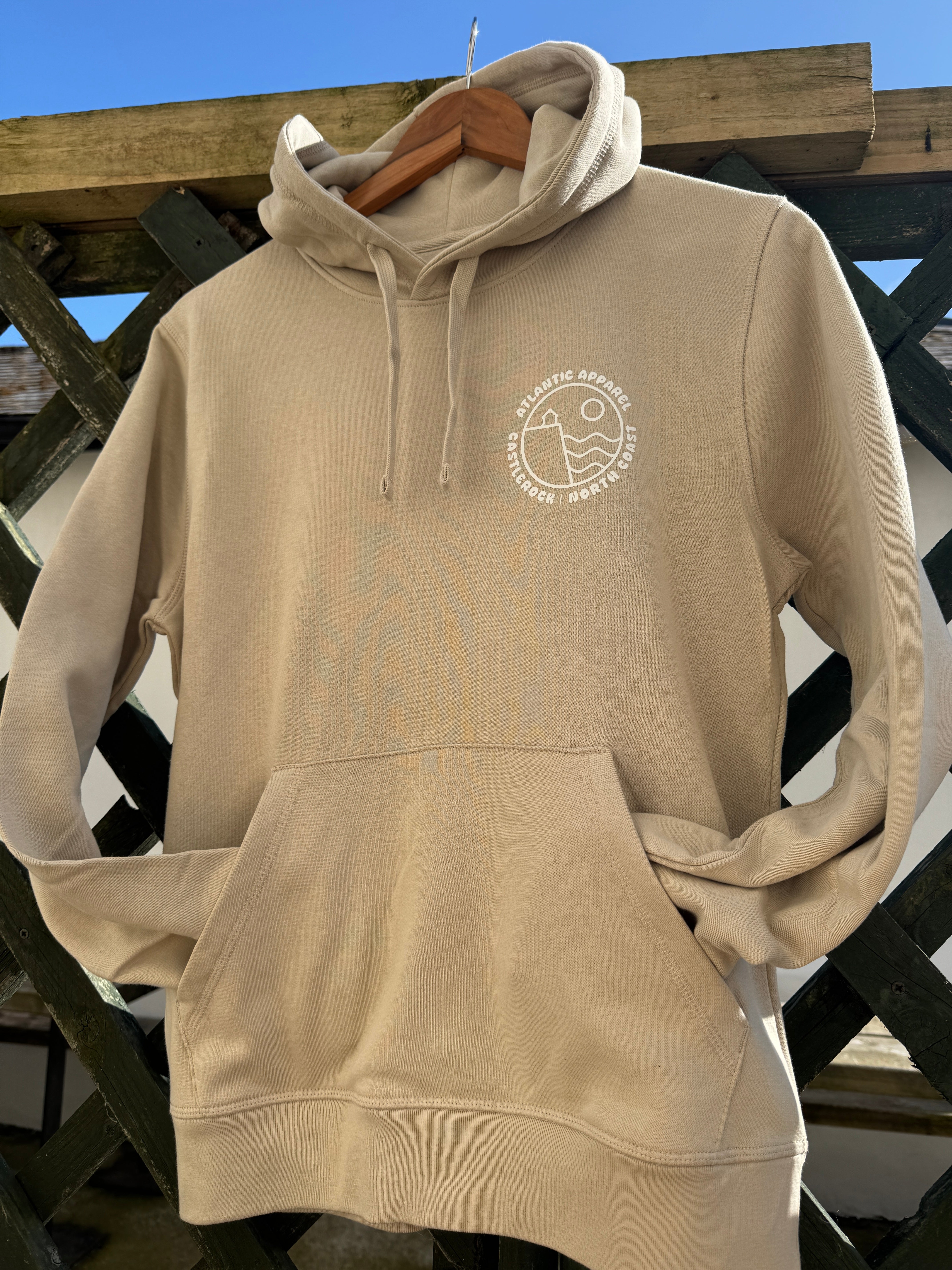 ATLANTIC APPAREL 'TEMPLE' UNISEX POP HOODY - DESERT DUST