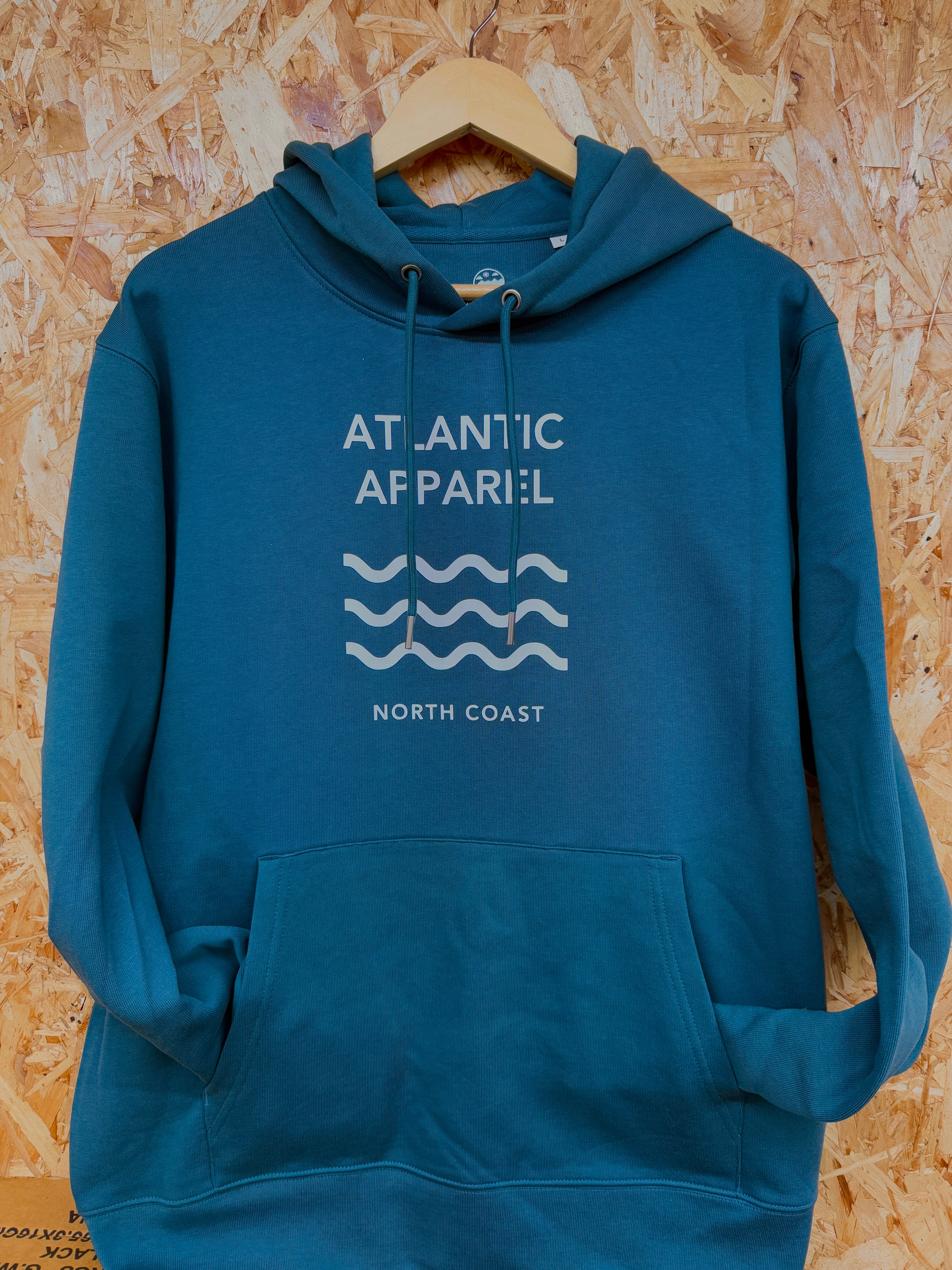 ATLANTIC APPAREL 'WAVELINE' UNISEX POP HOODY - STARGAZER GREEN