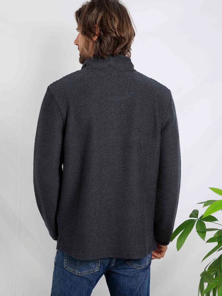 Weird Fish Cruiser 1/4 Zip Macaroni Sweatshirt Navy