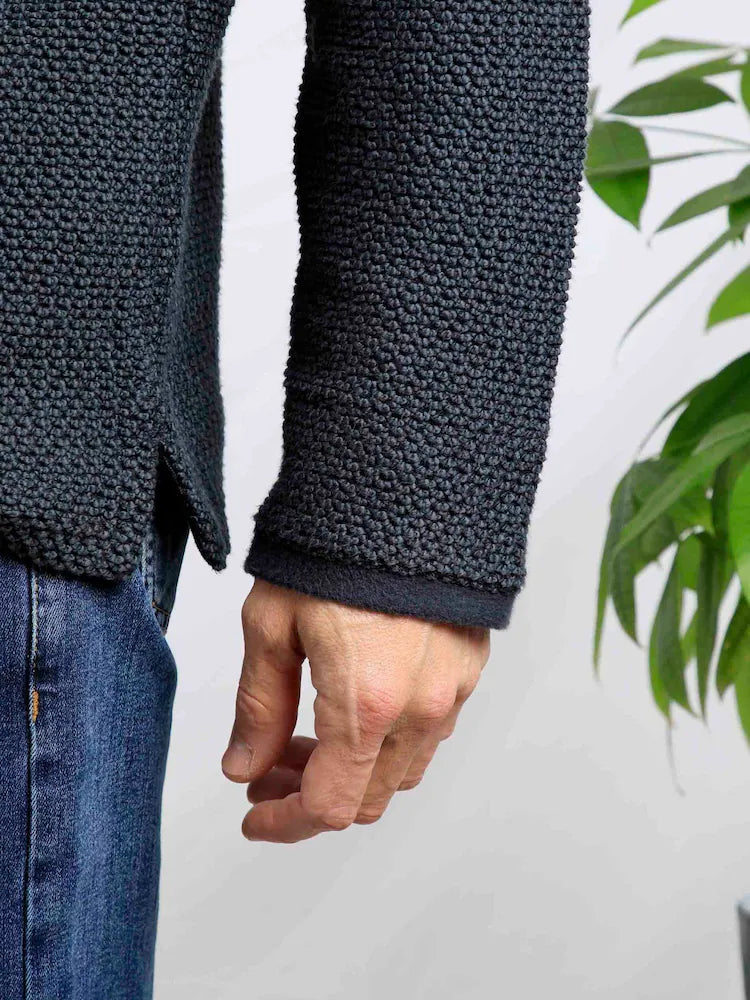 Weird Fish Cruiser 1/4 Zip Macaroni Sweatshirt Navy