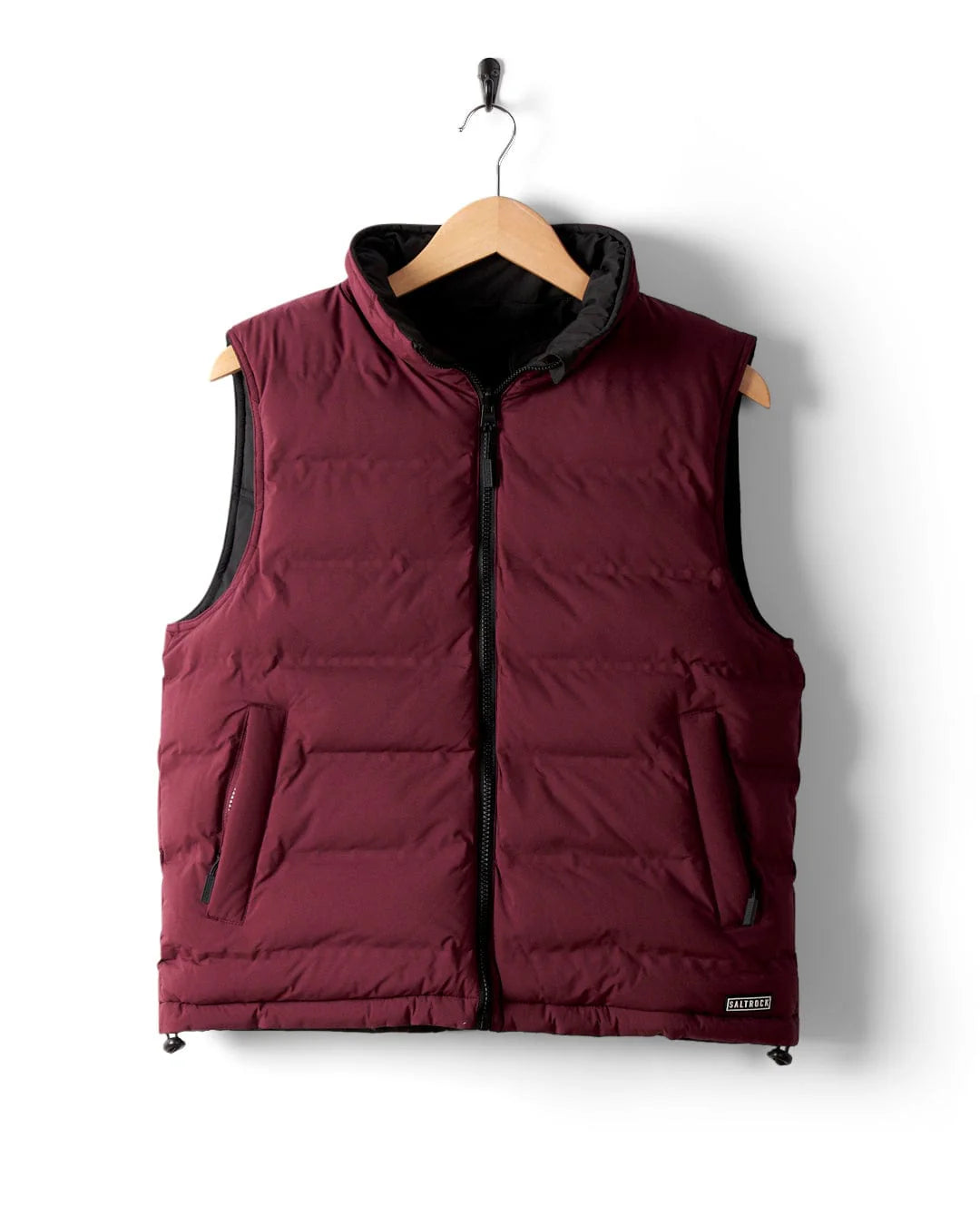 SALTROCK 'ASTRA' WOMENS REVERSIBLE GILET - BLACK / BURGUNDY