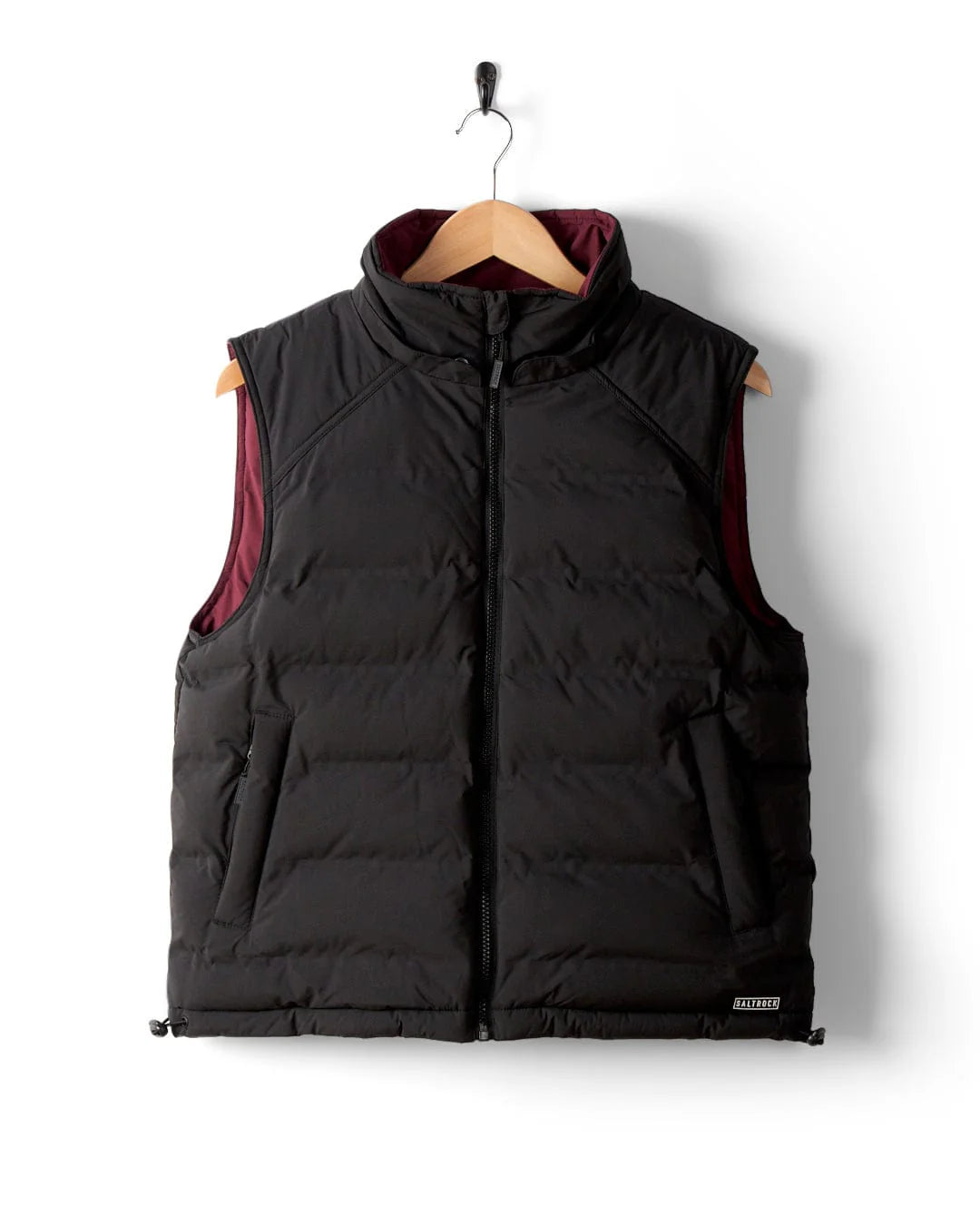 SALTROCK 'ASTRA' WOMENS REVERSIBLE GILET - BLACK / BURGUNDY