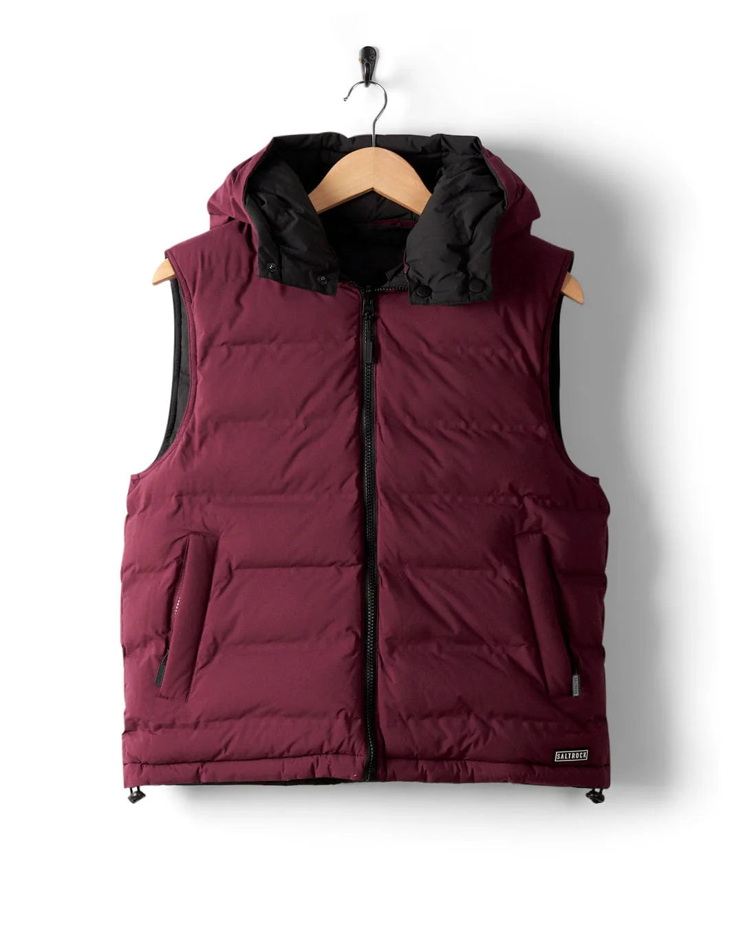 SALTROCK 'ASTRA' WOMENS REVERSIBLE GILET - BLACK / BURGUNDY