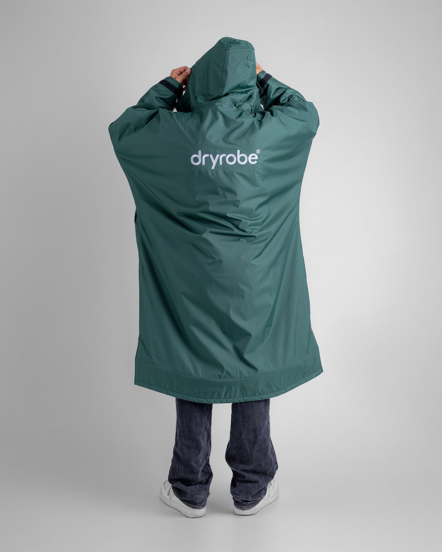 dryrobe® ADVANCE LONG SLEEVE - DARK GREEN/NIMBUS GREY