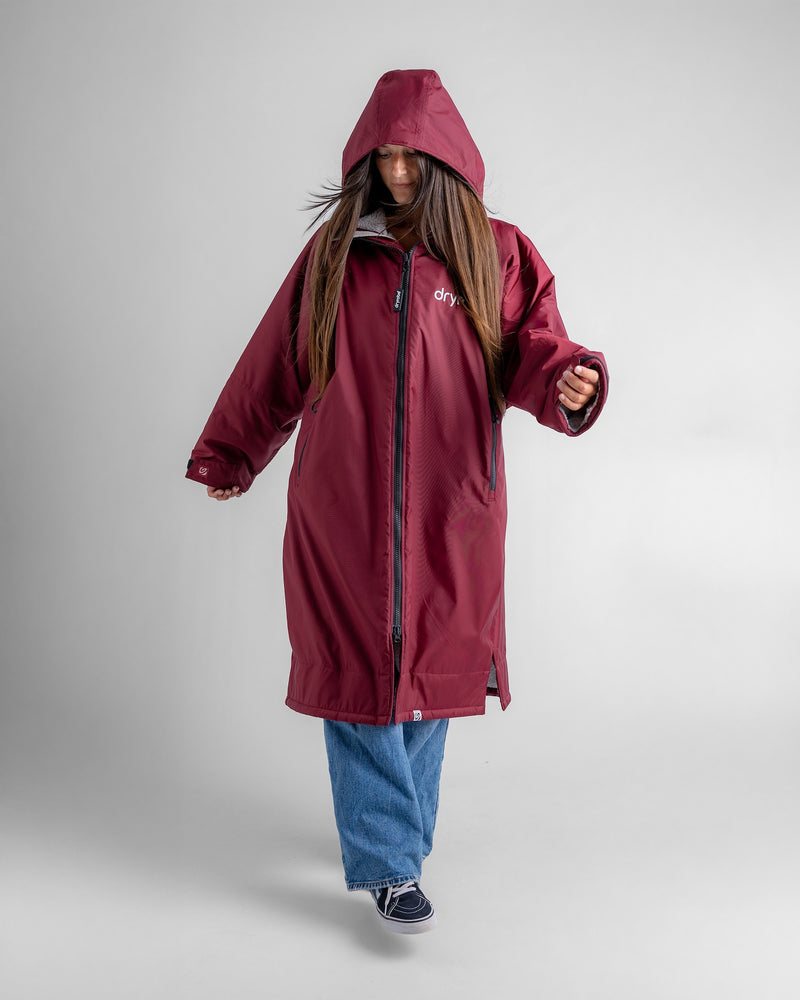 Dryrobe® Advance Long Sleeve - Burgundy/Grey