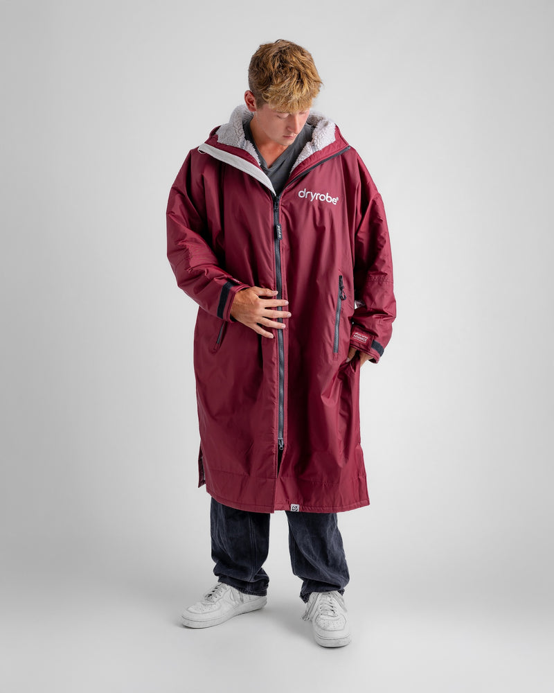 Dryrobe® Advance Long Sleeve - Burgundy/Grey