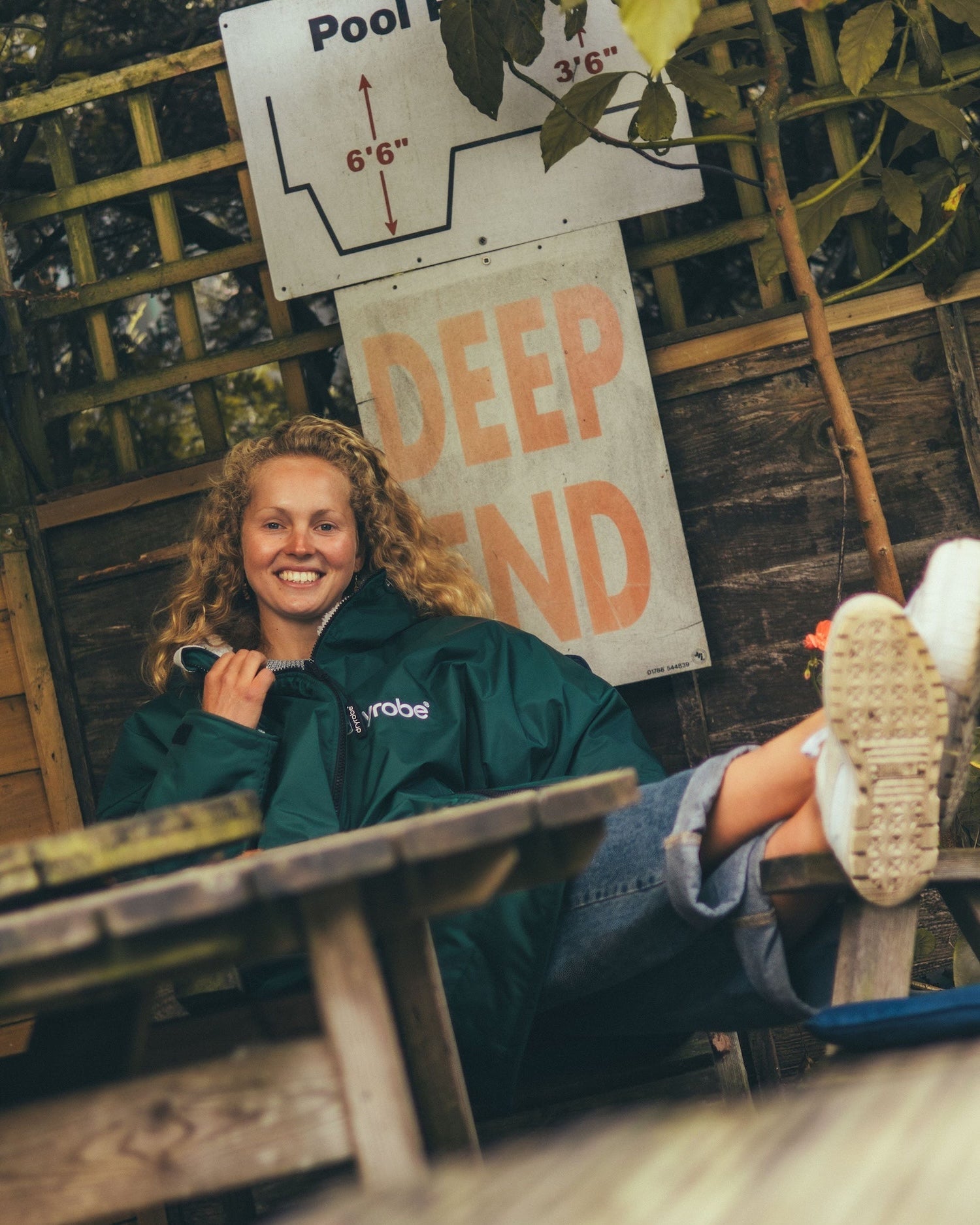 dryrobe® ADVANCE LONG SLEEVE - DARK GREEN/NIMBUS GREY