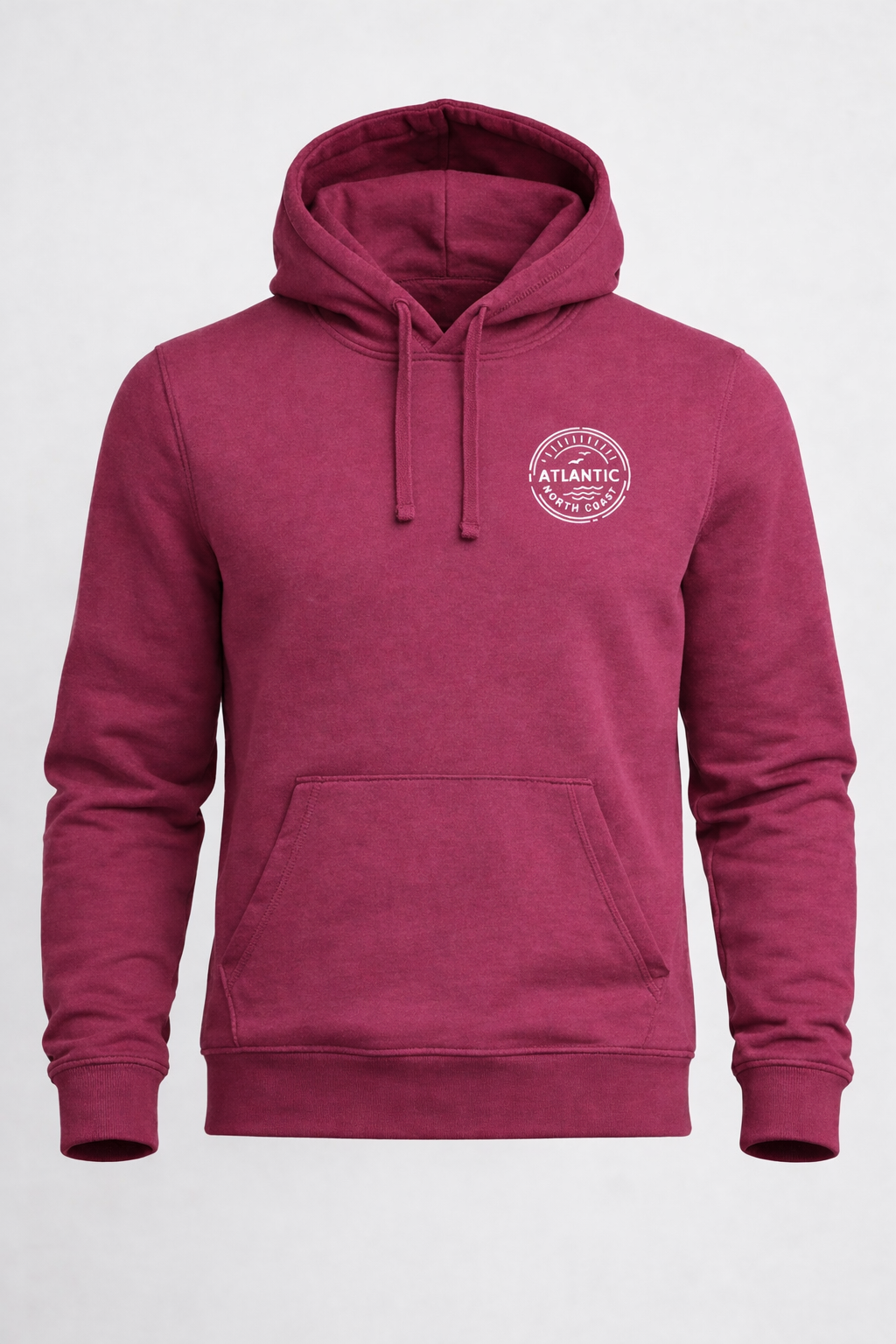 Atlantic Apparel 'Horizon' Unisex Pop Hoody - Burgundy