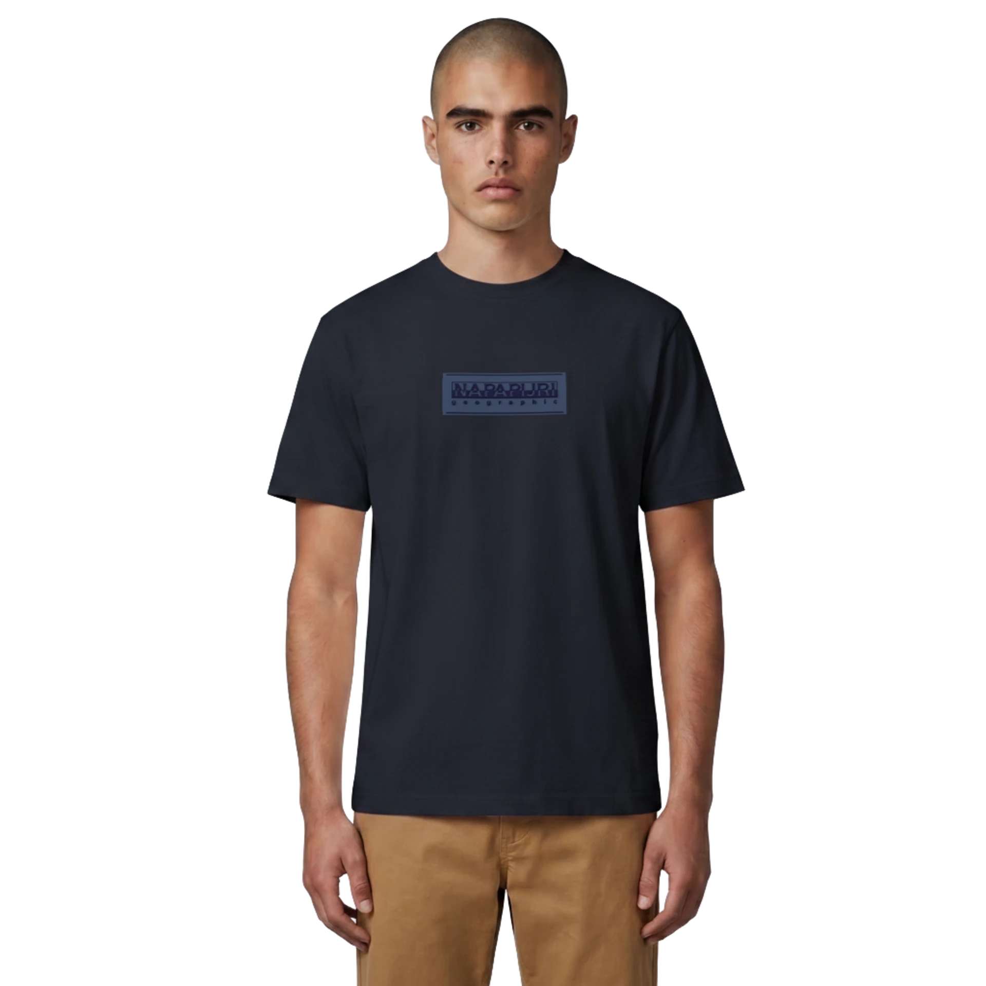 Napapijri S-Box Logo Short Sleeve T-Shirt - Blu Marine
