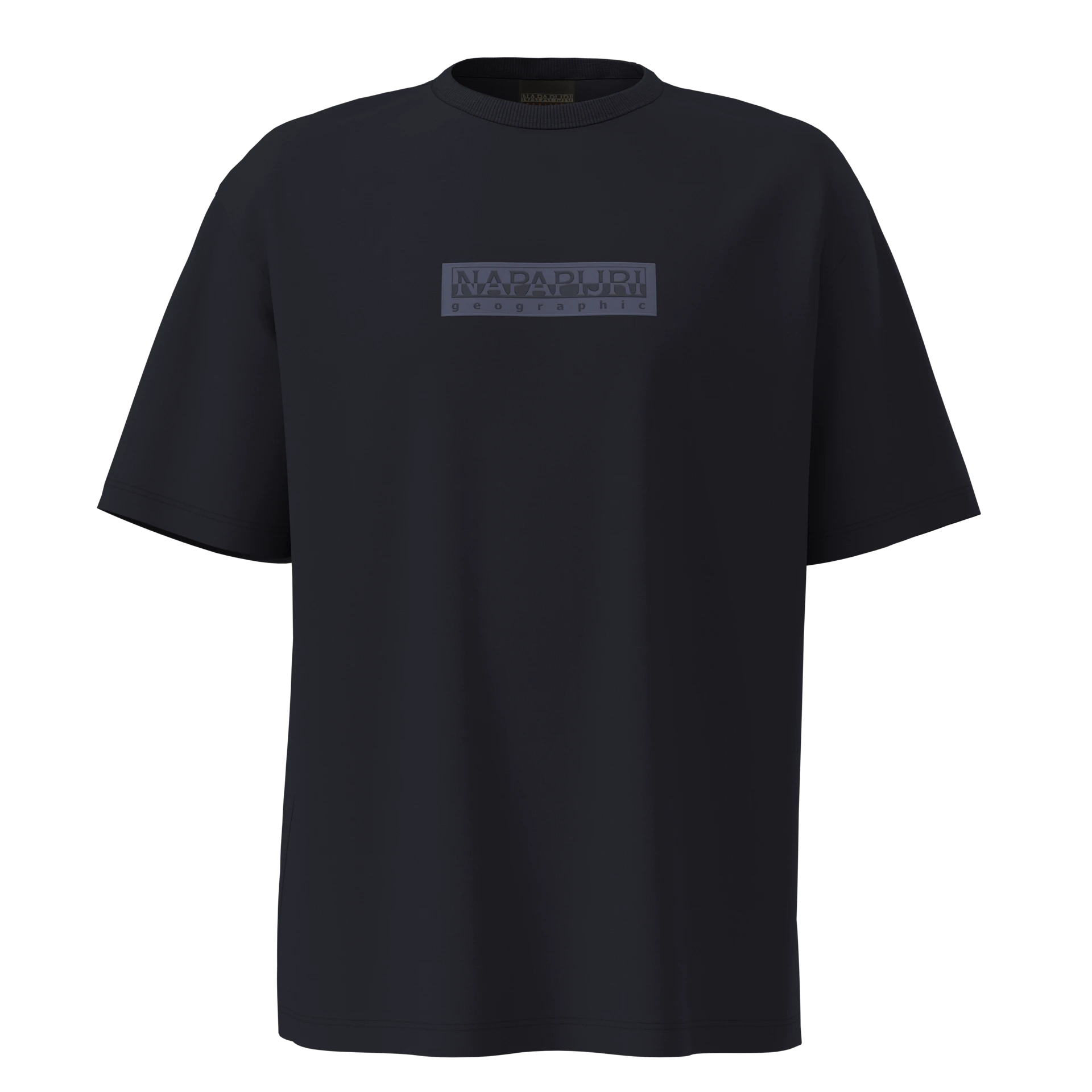 Napapijri Youth S-New Box Logo T-Shirt - Blu Marine