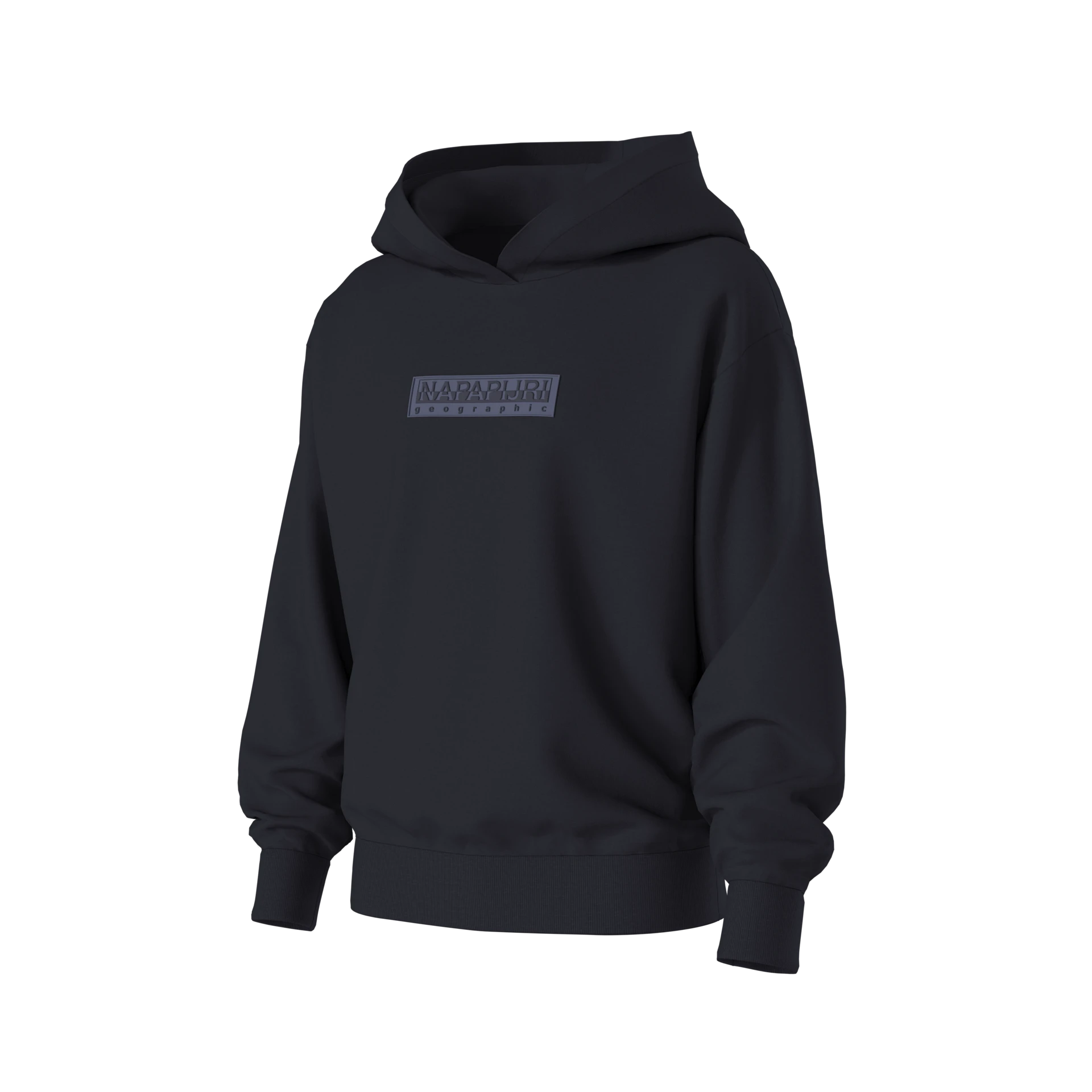 Napapijri Youth B-New Box Logo Hoodie - Blu Marine