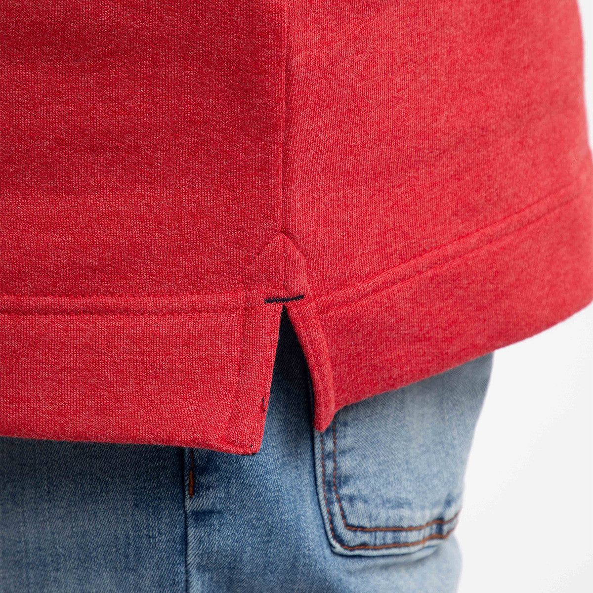 Weird Fish Brampton 1/4 Zip Sweatshirt - Red