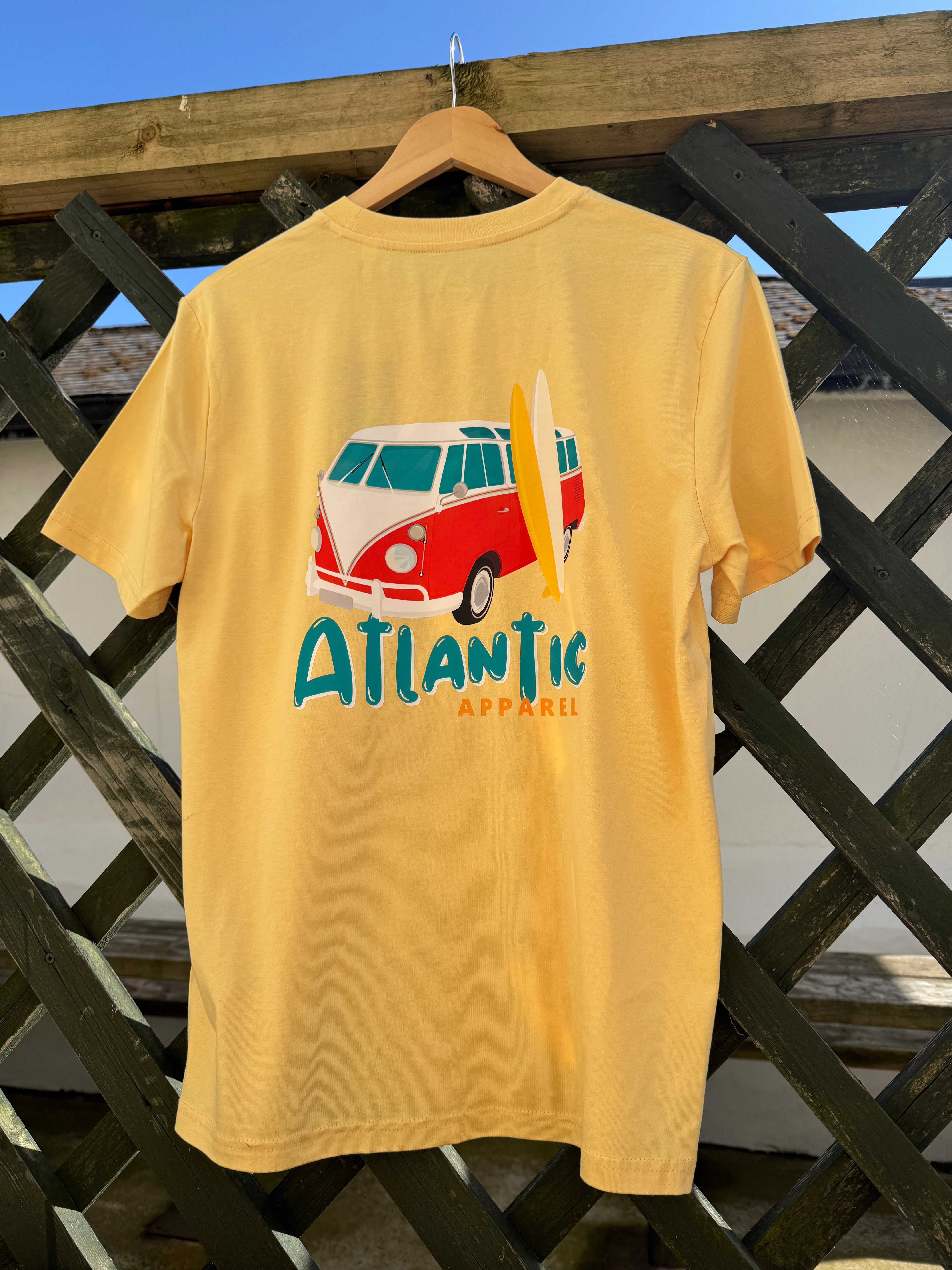 ATLANTIC APPAREL 'VANLIFE' SHORT SLEEVE UNISEX T-SHIRT - VIVA YELLOW