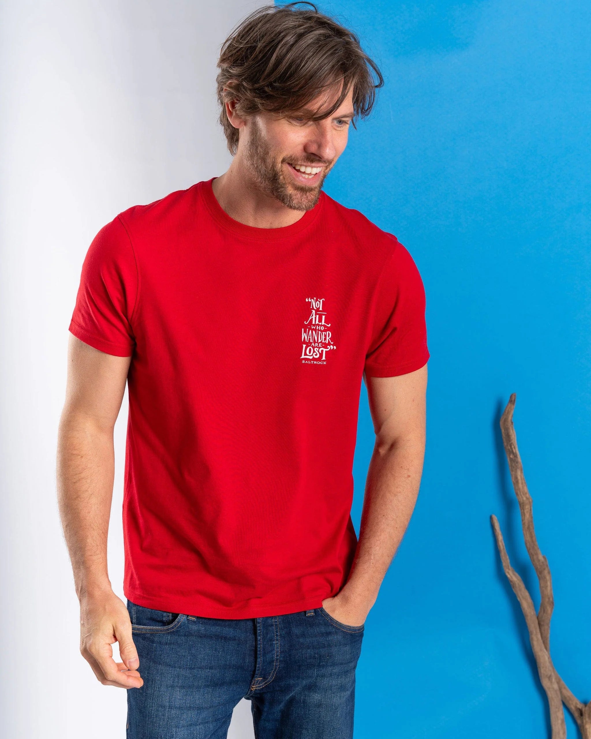SALTROCK 'LOST SHIPS' MENS T-SHIRT - RED