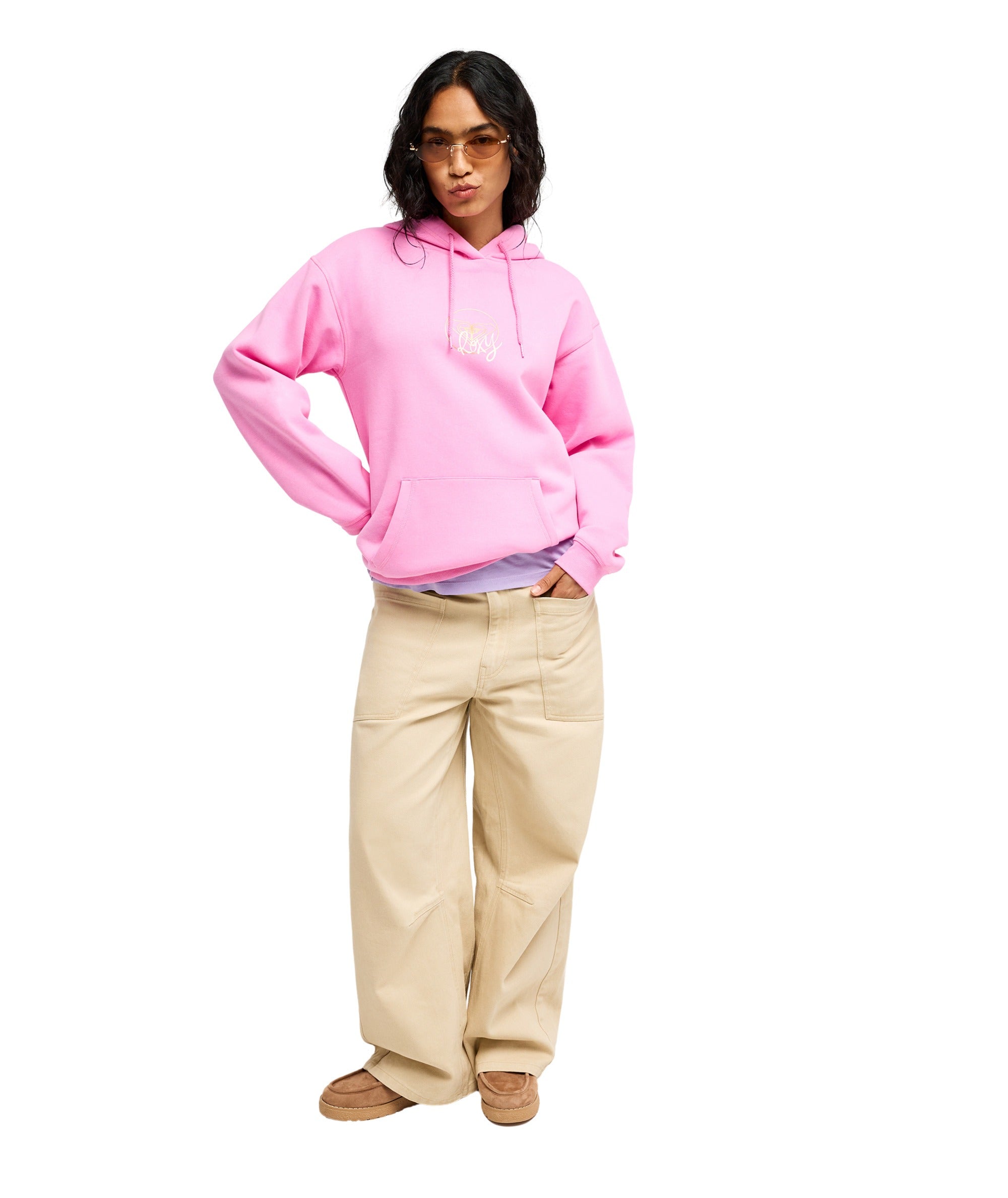 Roxy Surf Stoked Brushed Women Pink Hoodie