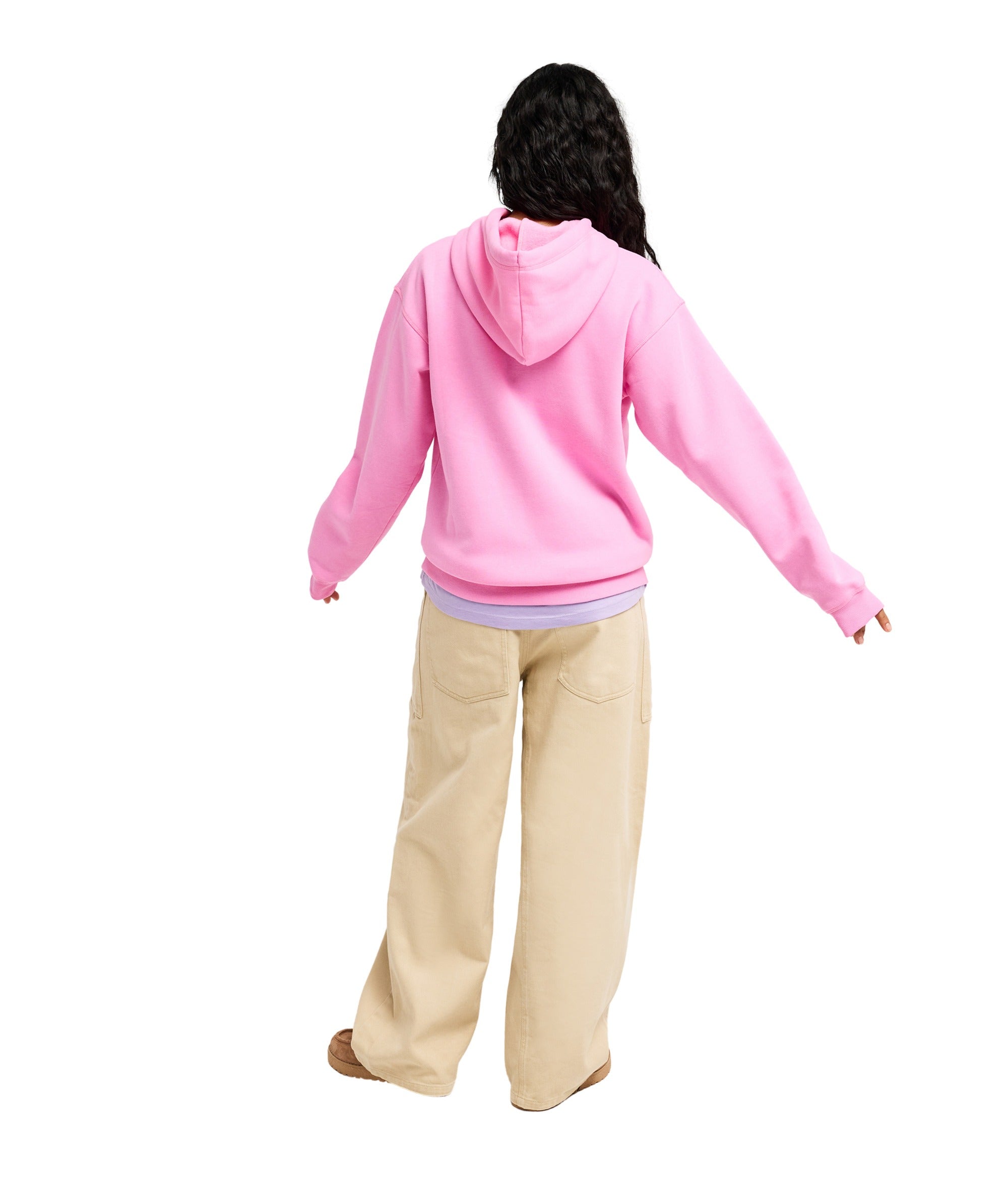 Roxy Surf Stoked Brushed Women Pink Hoodie