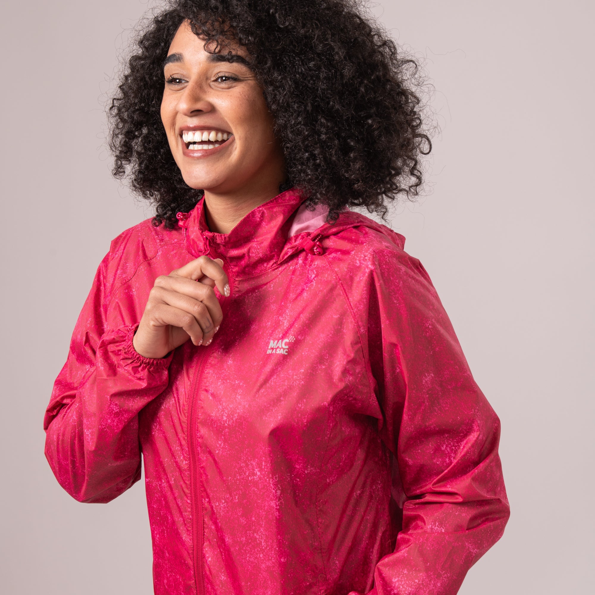 Mac In A Sac Origin II Edition Packable Waterproof Jacket - Pink Etch