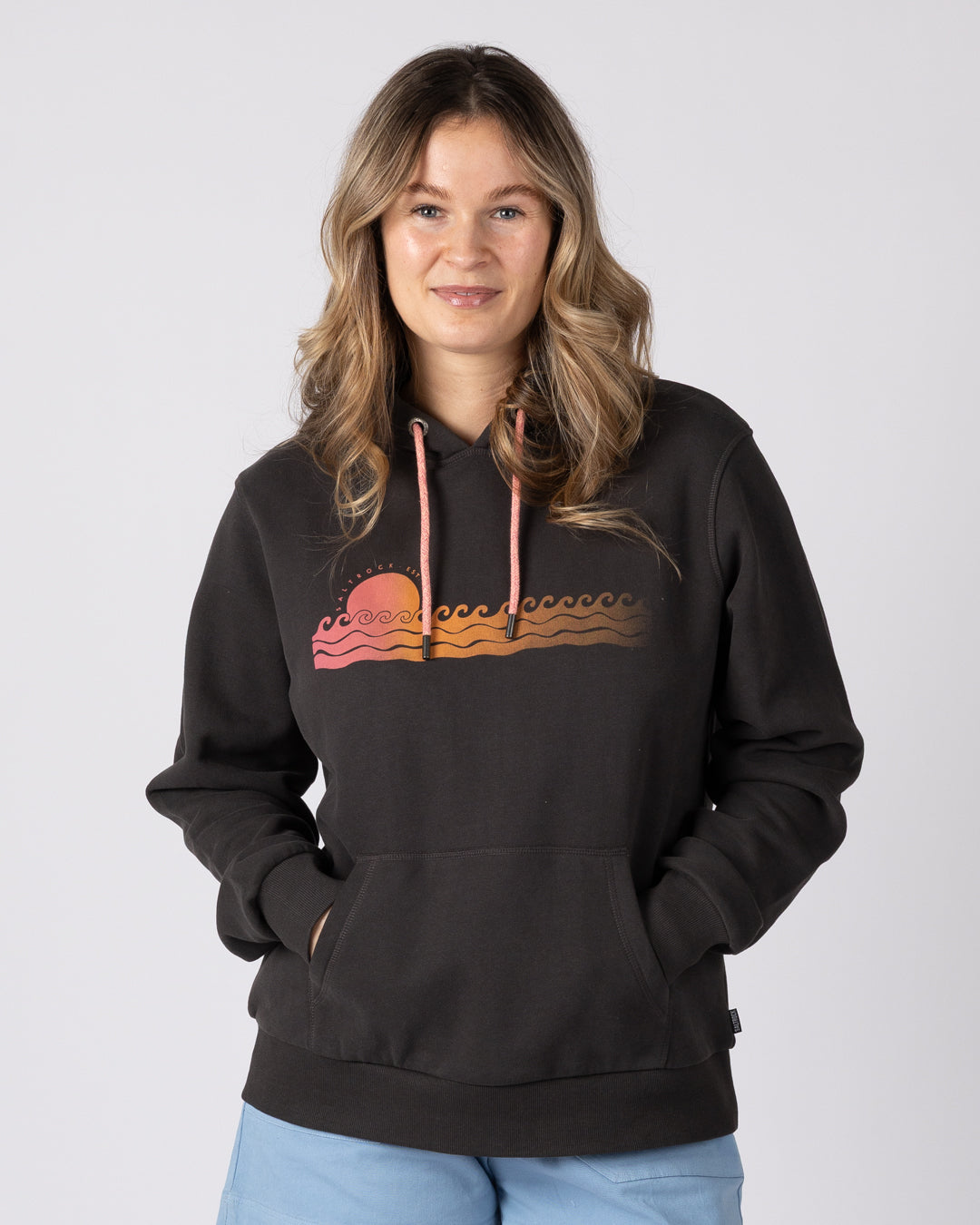 Saltrock Golden Hour Women's Pop Hoodie in Dark Grey