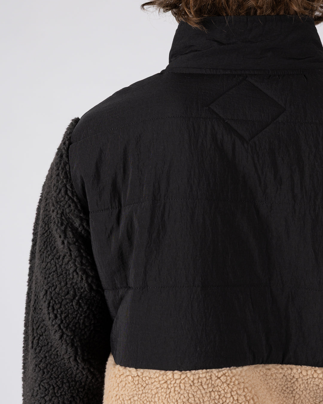 Saltrock Rafe Mens Zip Fleece in Black/Beige