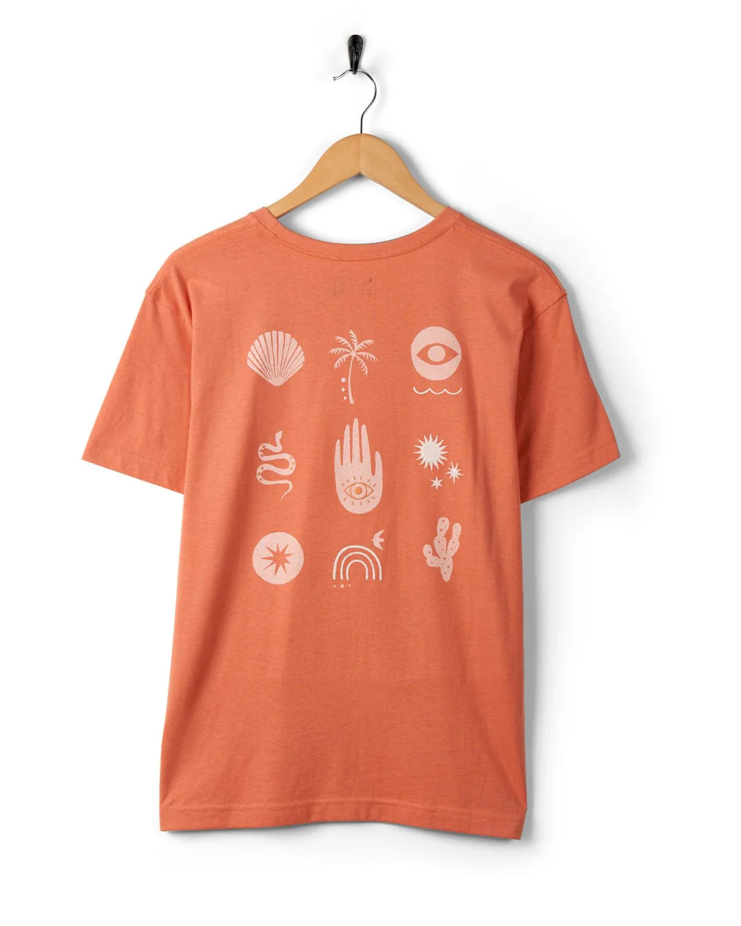 SALTROCK 'JOURNEY' RECYCLED WOMENS SHORT SLEEVE T-SHIRT - PEACH