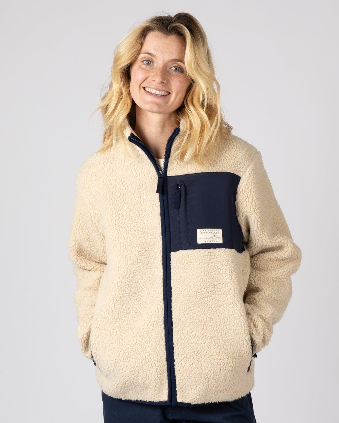 Saltrock Wrenna Womens Zip Through Fleece in Cream