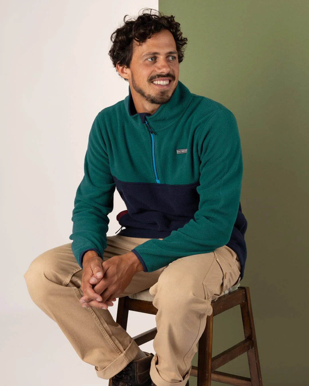 SALTROCK THEO BLOCK MENS 1/4ZIP FLEECE