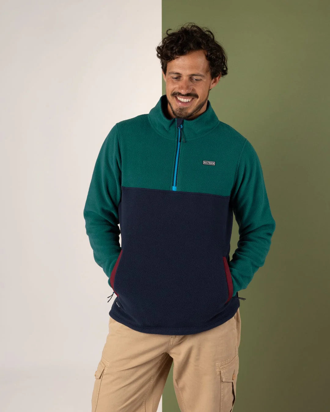 SALTROCK THEO BLOCK MENS 1/4ZIP FLEECE