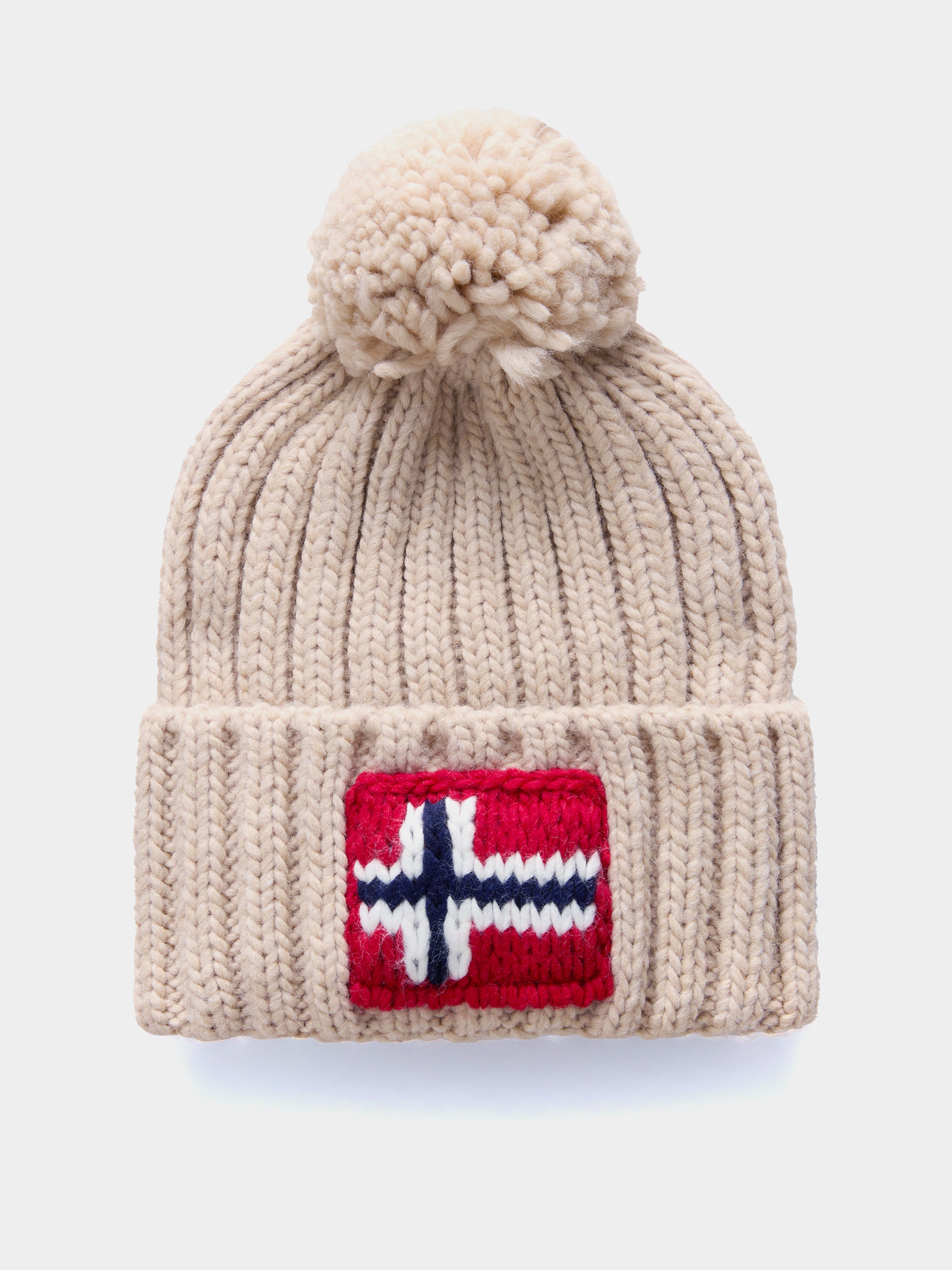 NAPAPIJRI SEMIURY WOOL BLEND BEANIE - BEIGE DIMITY