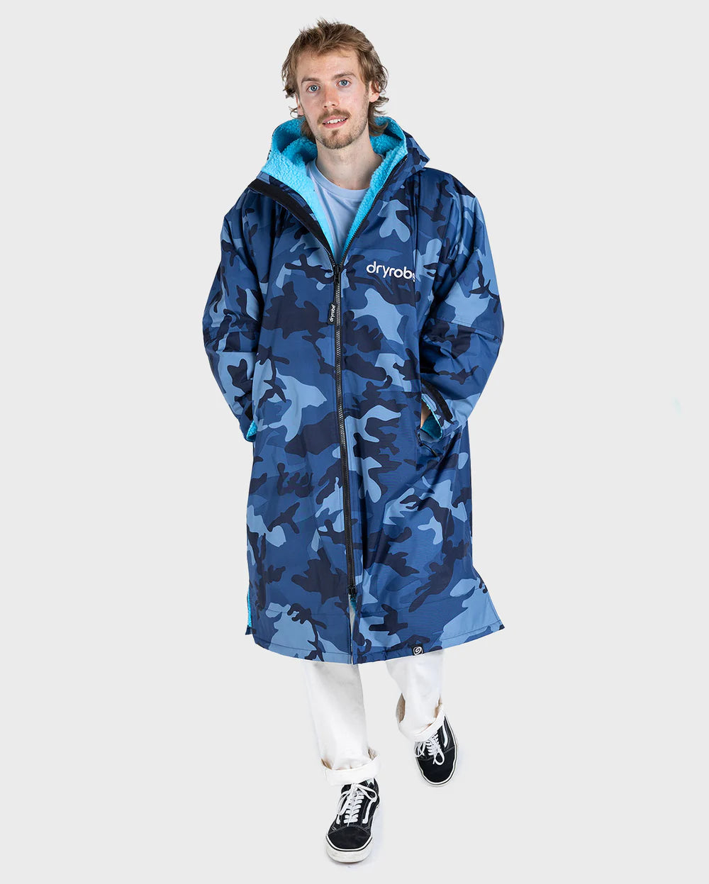 NEW dryrobe® ADVANCE LONG SLEEVE - BLUE CAMO/BLUE