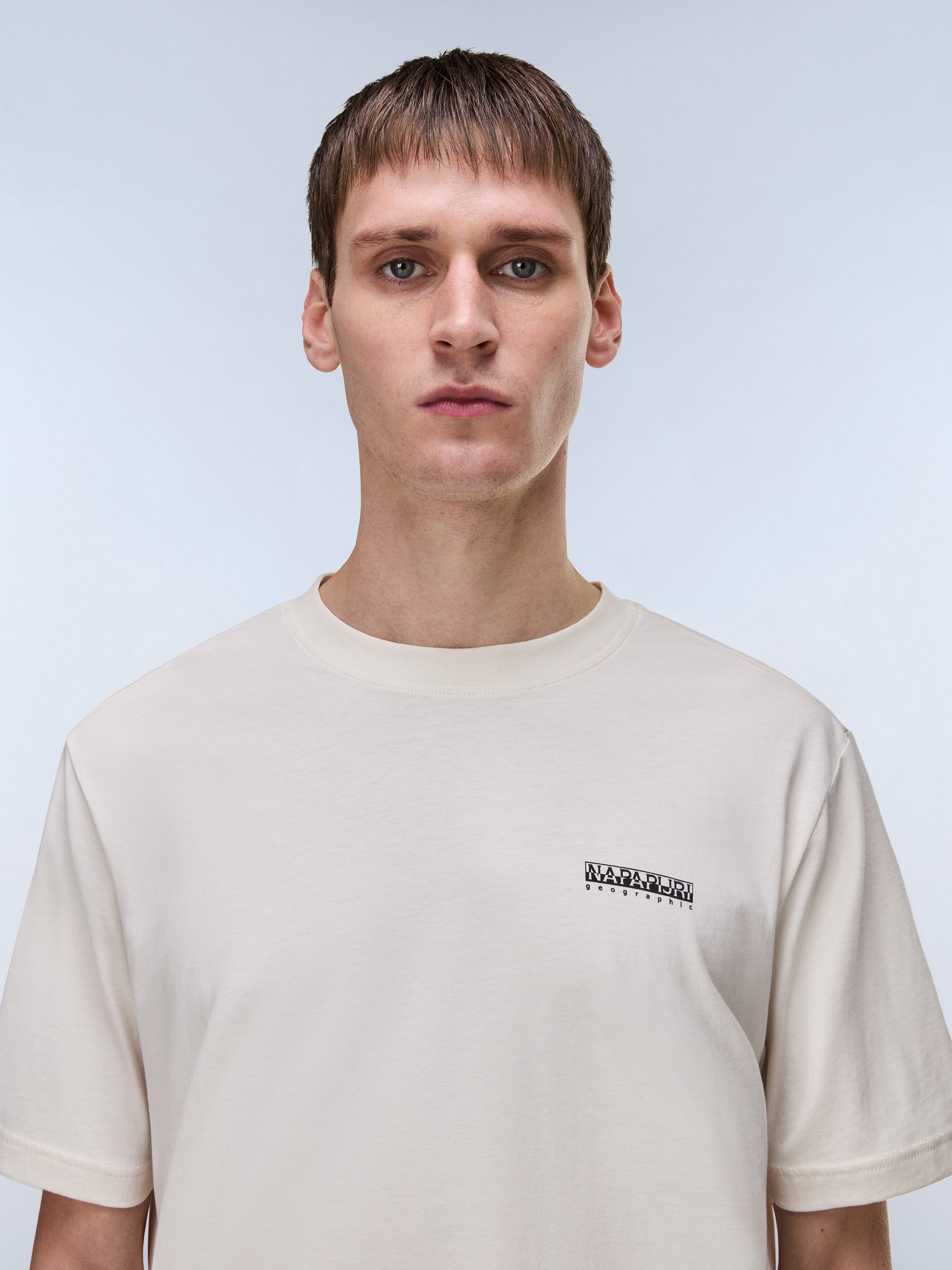 Napapijri S-Flint Short Sleeve T-Shirt - Off White
