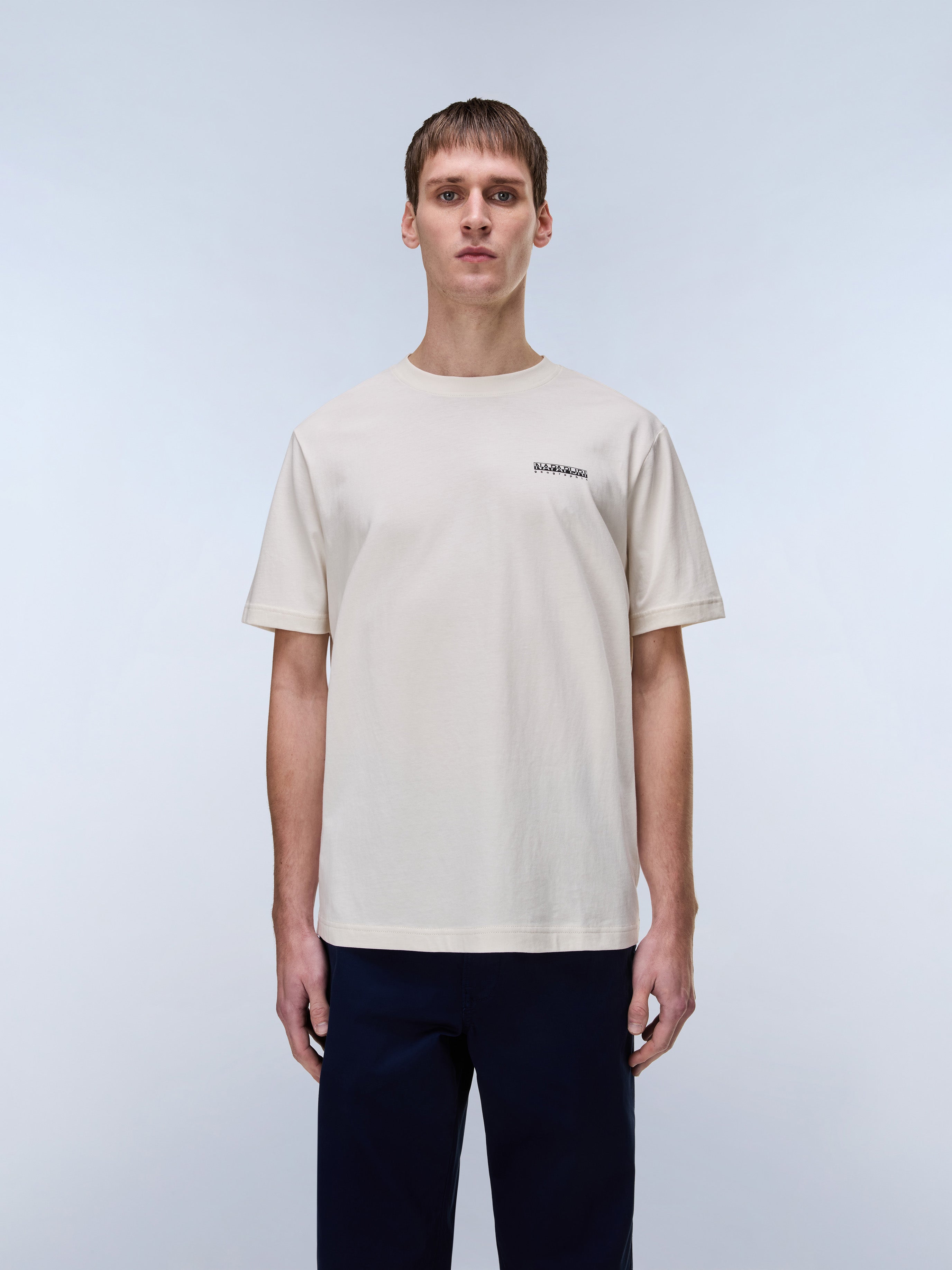 Napapijri S-Flint Short Sleeve T-Shirt - Off White