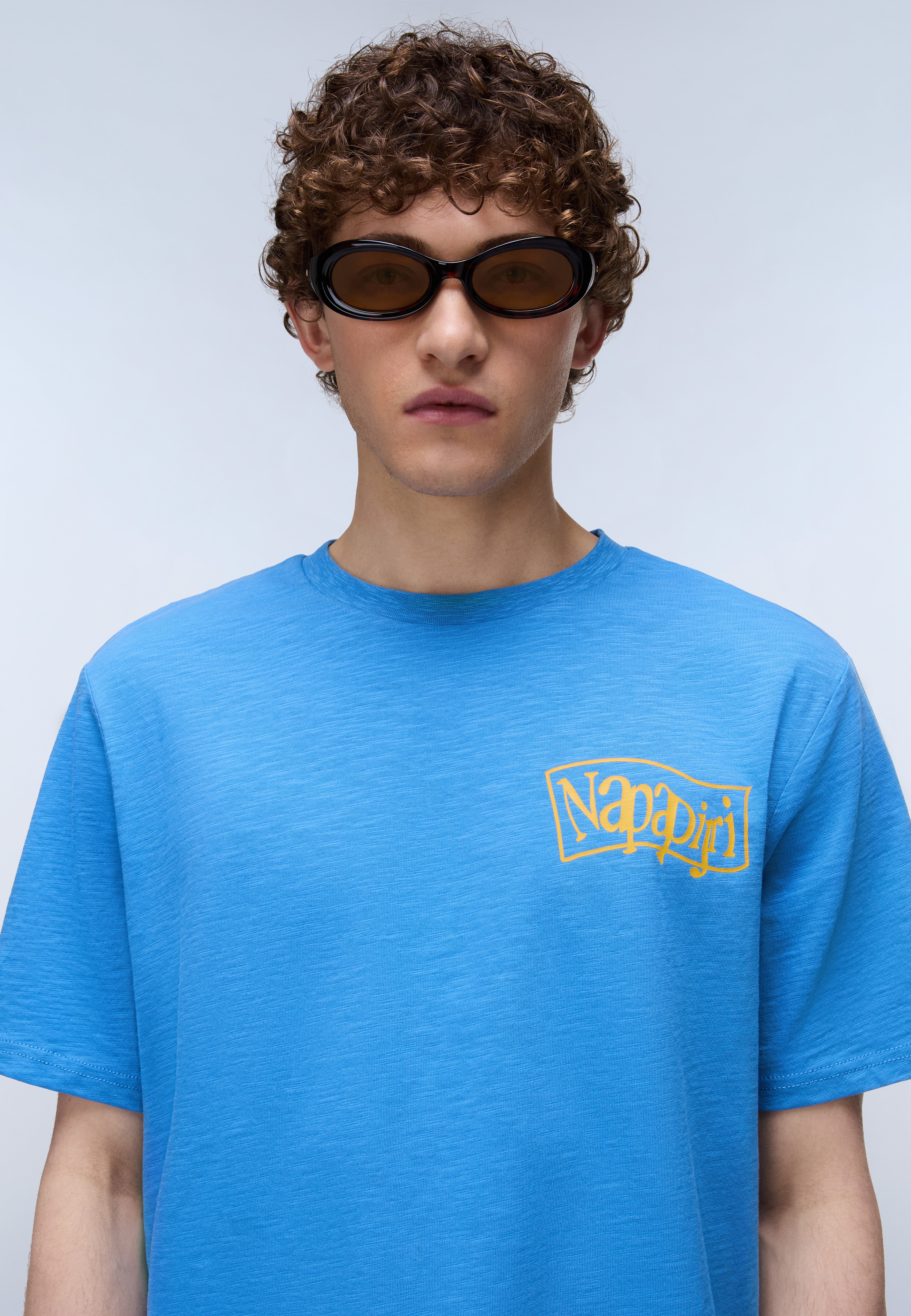 Napapijri S-Elior Short Sleeve T-Shirt - Blue Jasper
