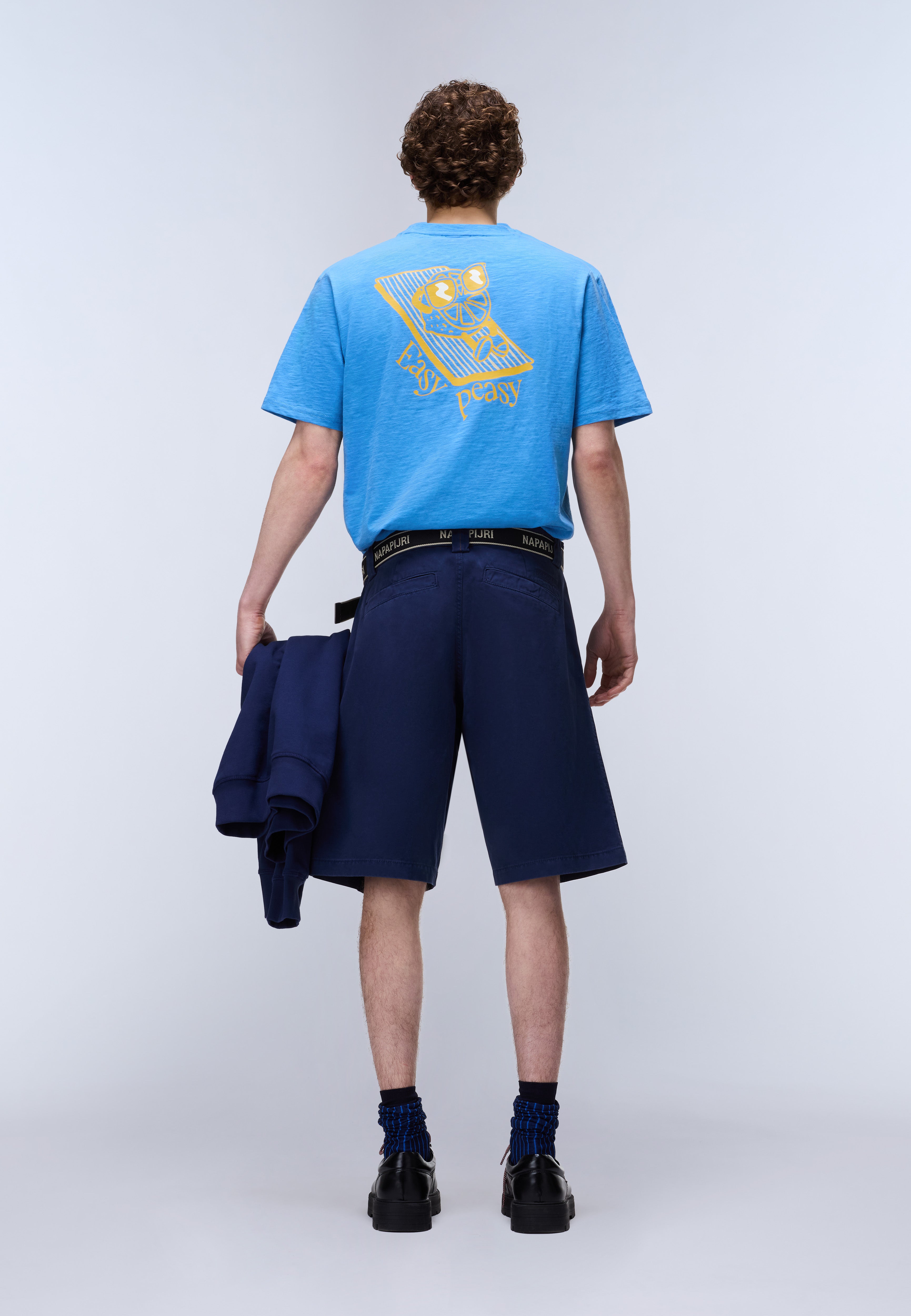 Napapijri S-Elior Short Sleeve T-Shirt - Blue Jasper