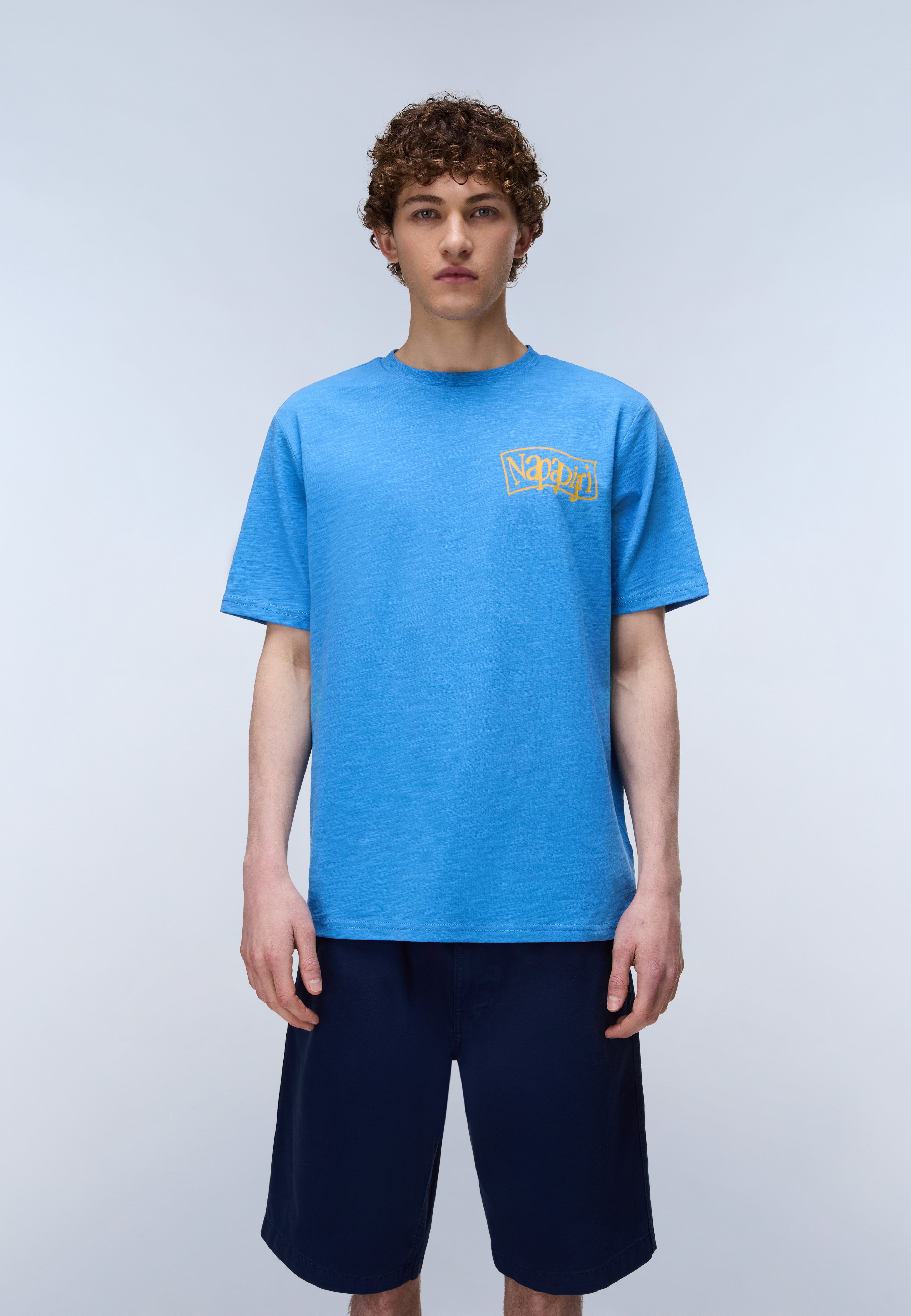 Napapijri S-Elior Short Sleeve T-Shirt - Blue Jasper