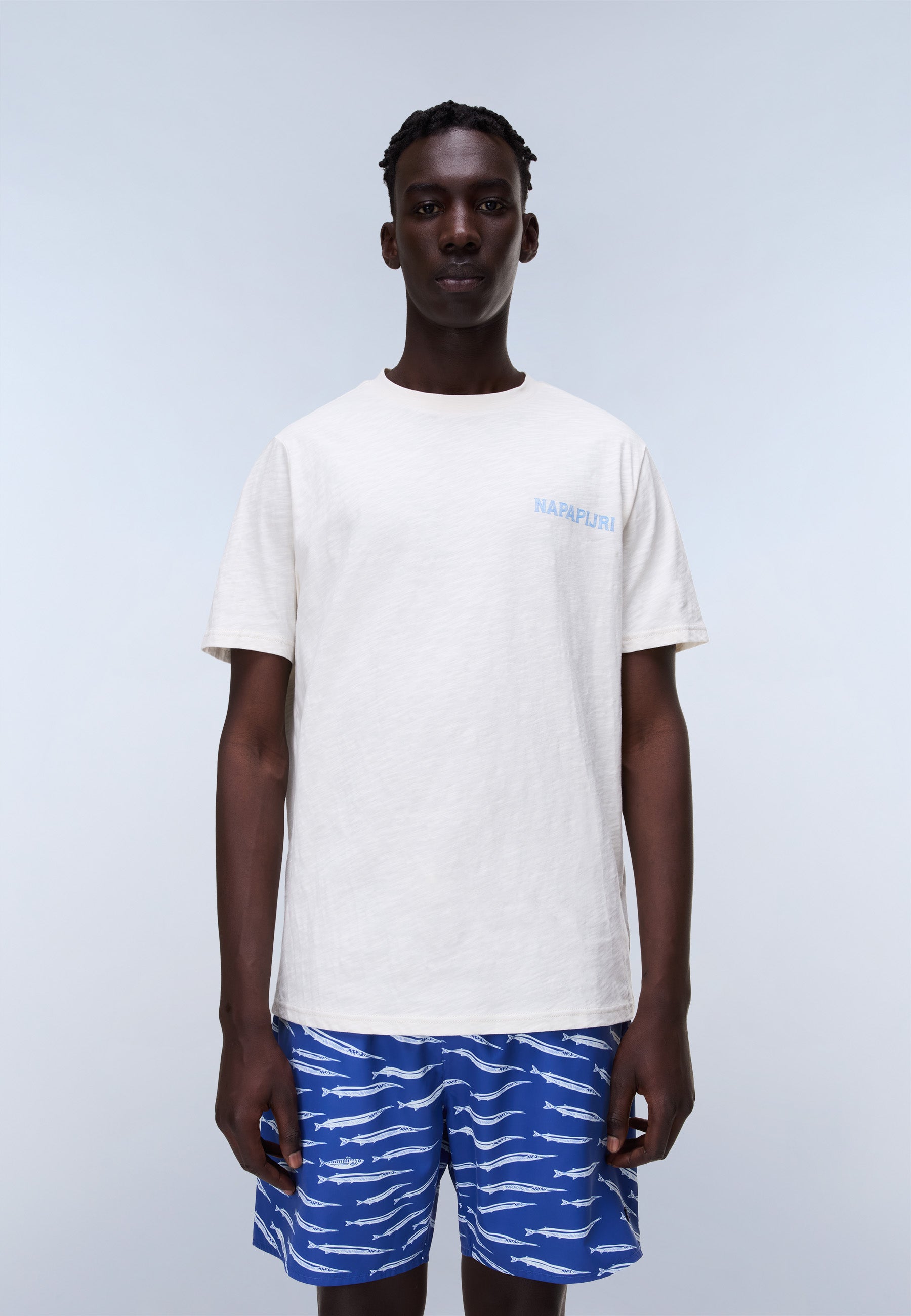 Napapijri S-Elior Short Sleeve T-Shirt - White Whisper
