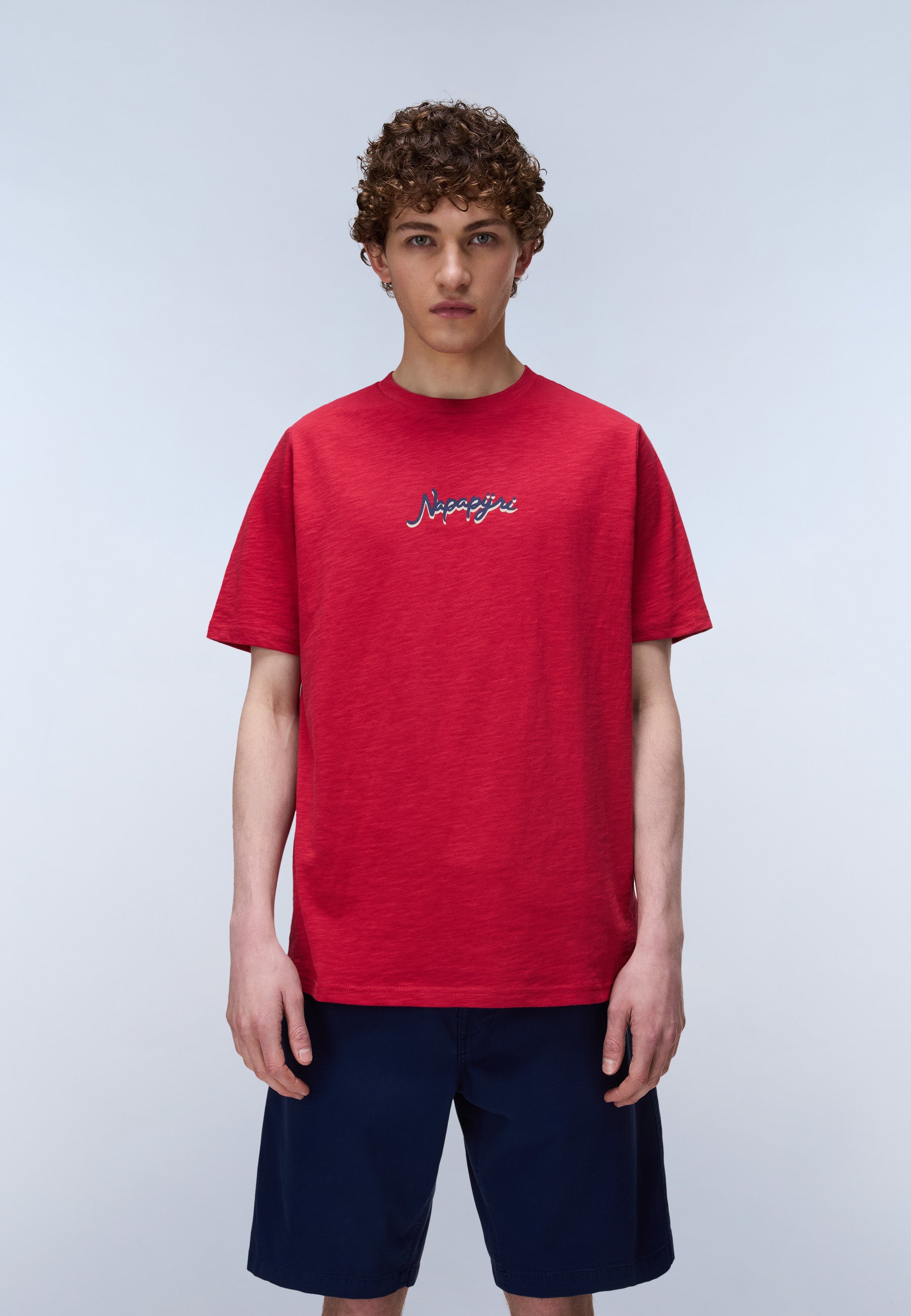 Napapijri S-Elior Short Sleeve T-Shirt - Red