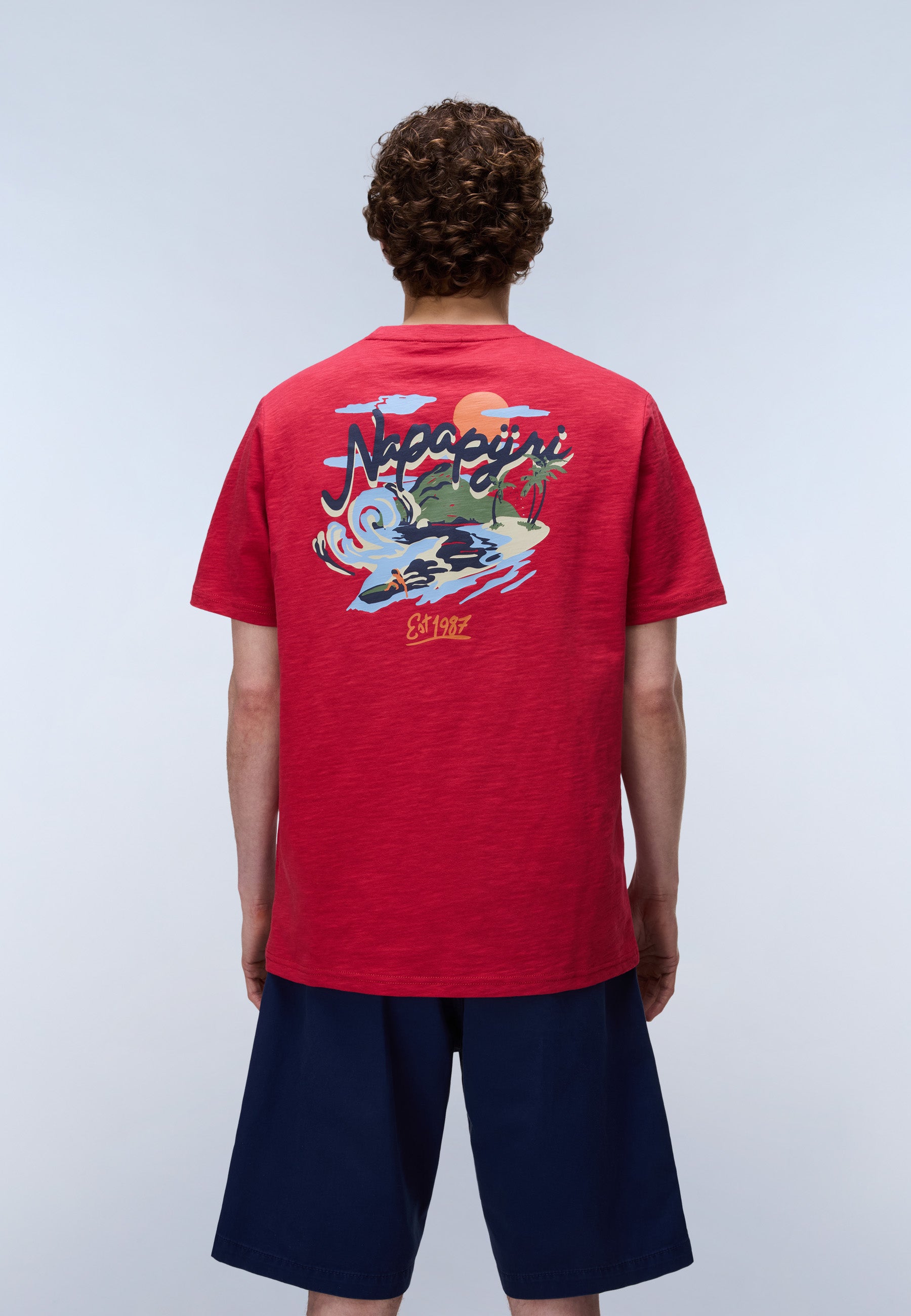 Napapijri S-Elior Short Sleeve T-Shirt - Red