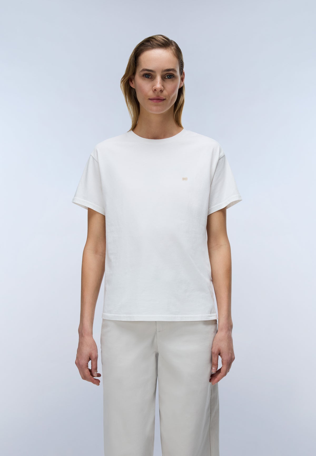 Napapijri S-Aurora Women's Short Sleeve T-Shirt - White Whisper