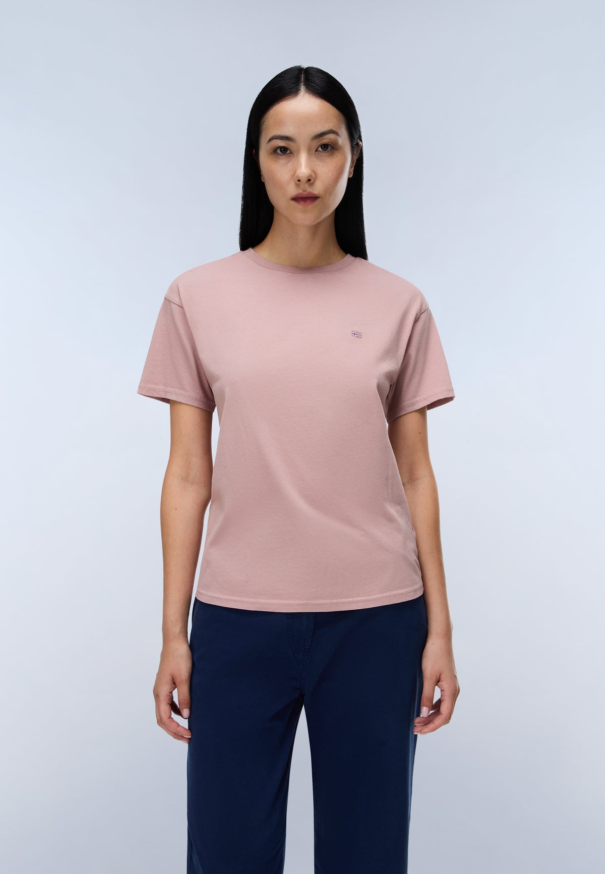 Napapijri S-Aurora Women's Short Sleeve T-Shirt - Pink Woodrose