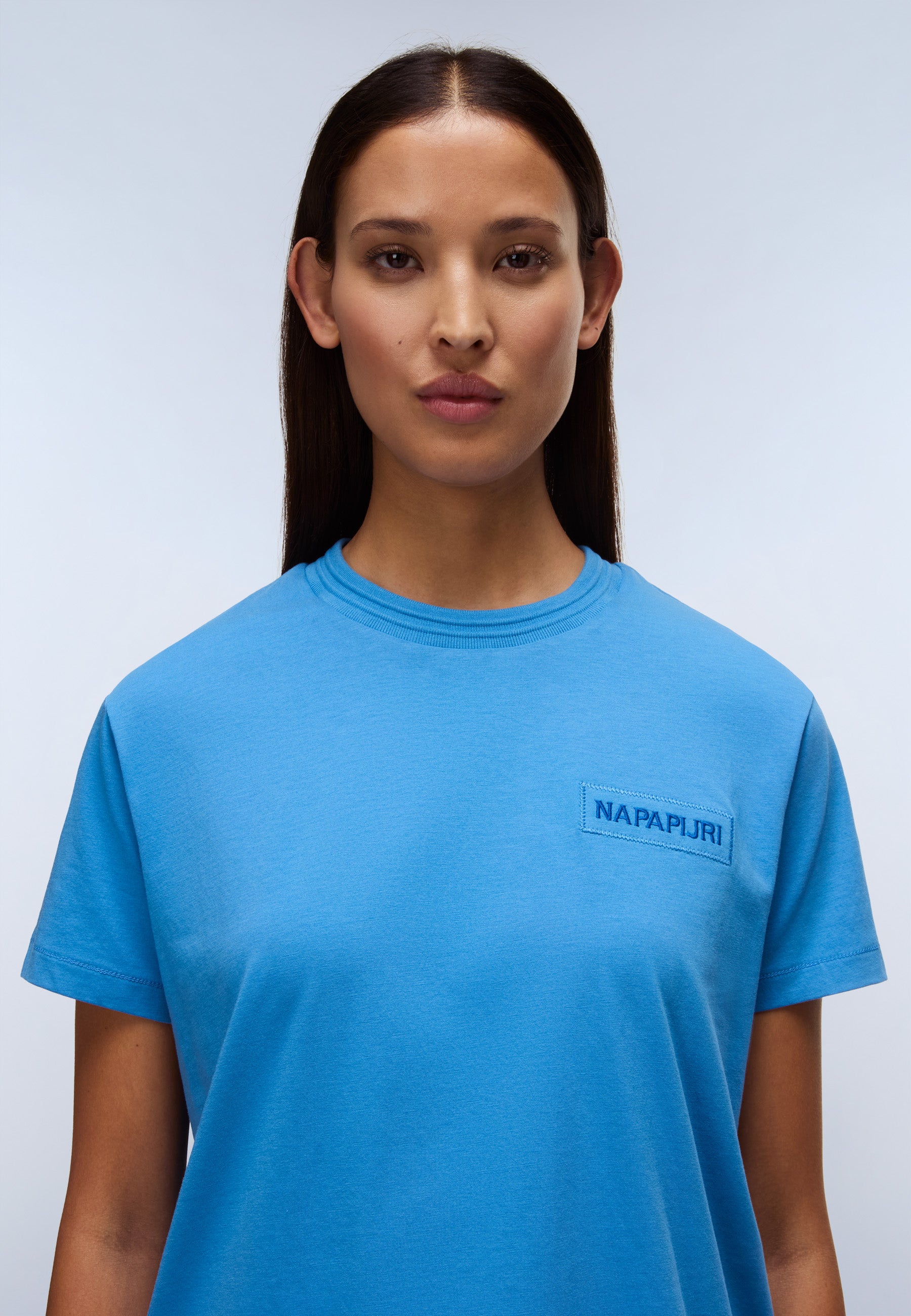 Napapijri S-Clarao Women's Short Sleeve T-Shirt - Blue Jasper