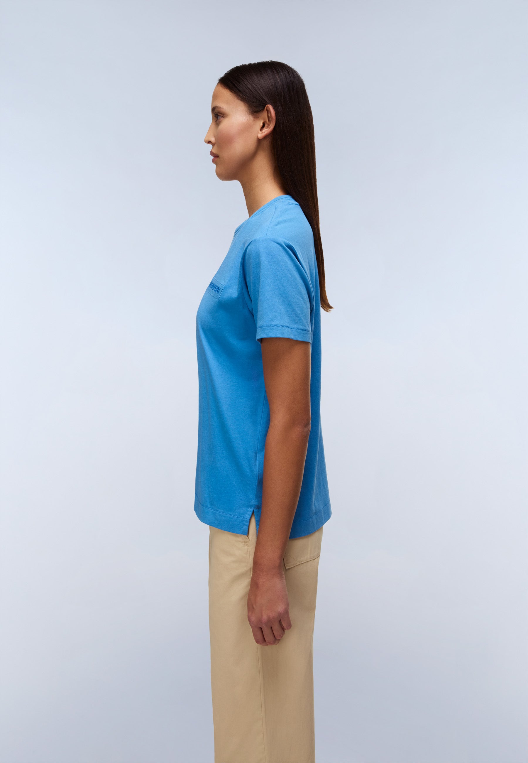 Napapijri S-Clarao Women's Short Sleeve T-Shirt - Blue Jasper