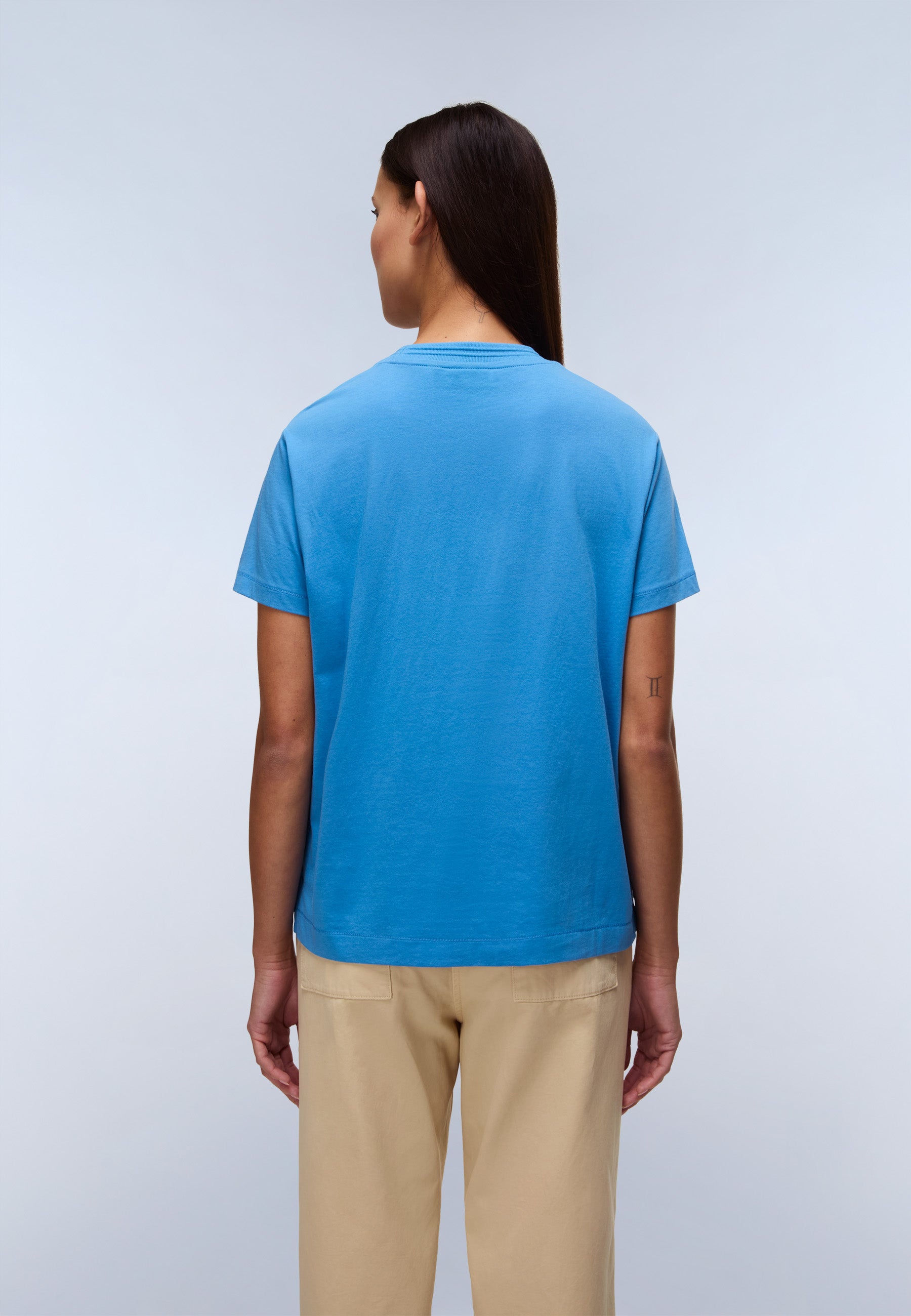 Napapijri S-Clarao Women's Short Sleeve T-Shirt - Blue Jasper