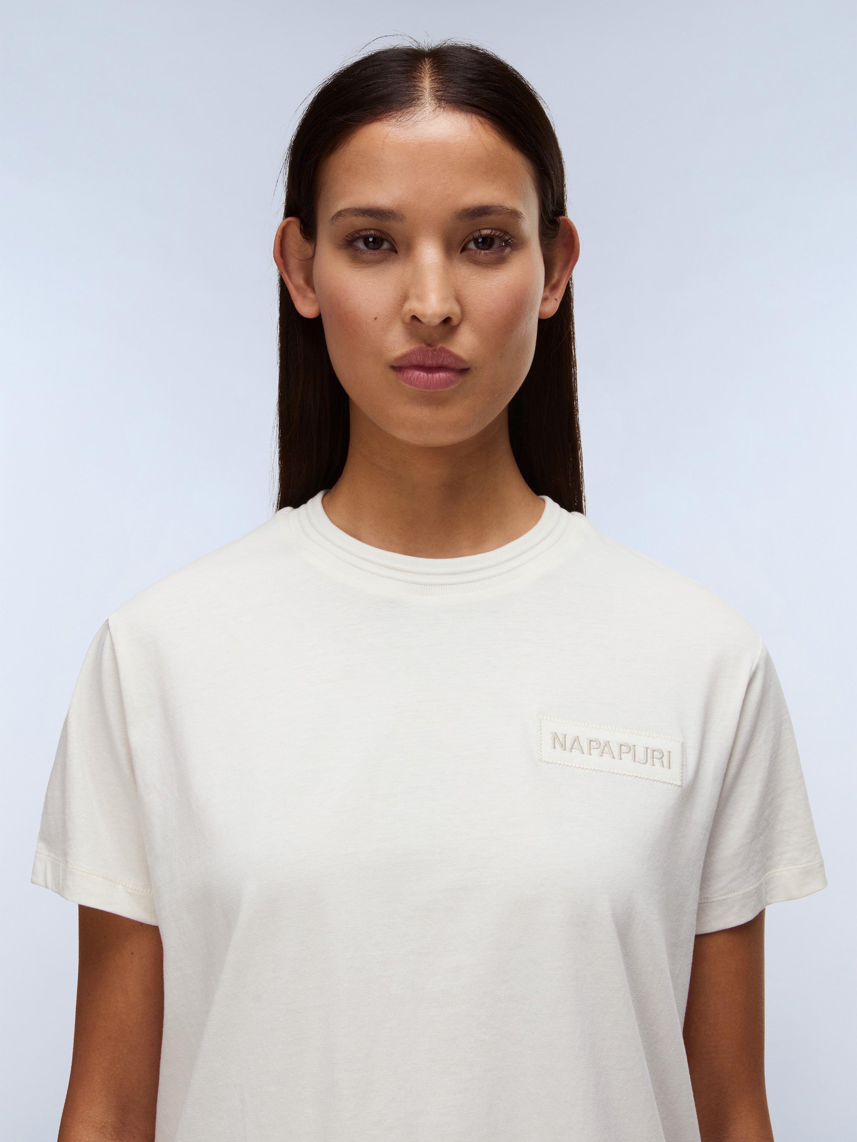 Napapijri S-Clarao Women's Short Sleeve T-Shirt - White