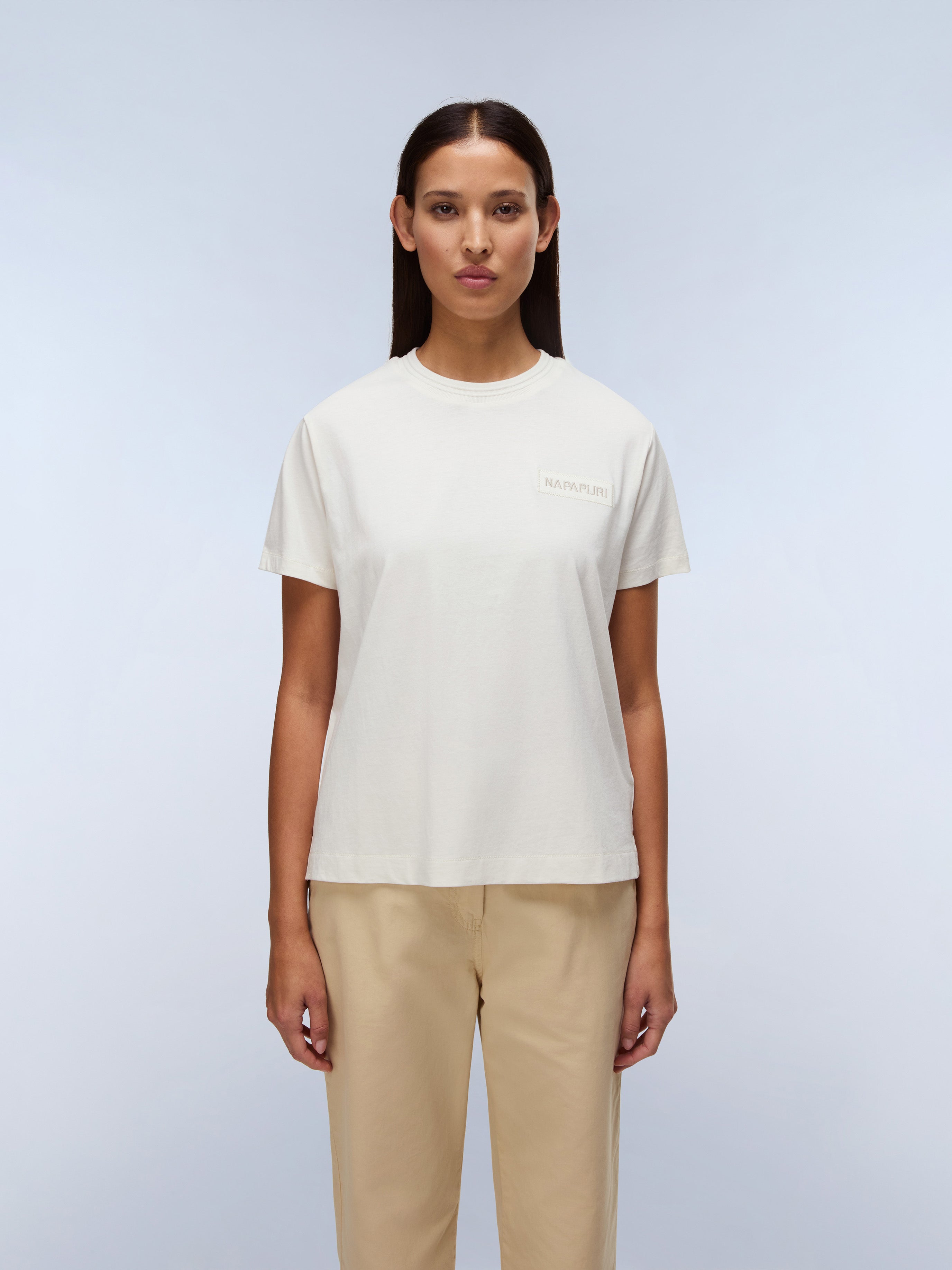Napapijri S-Clarao Women's Short Sleeve T-Shirt - White