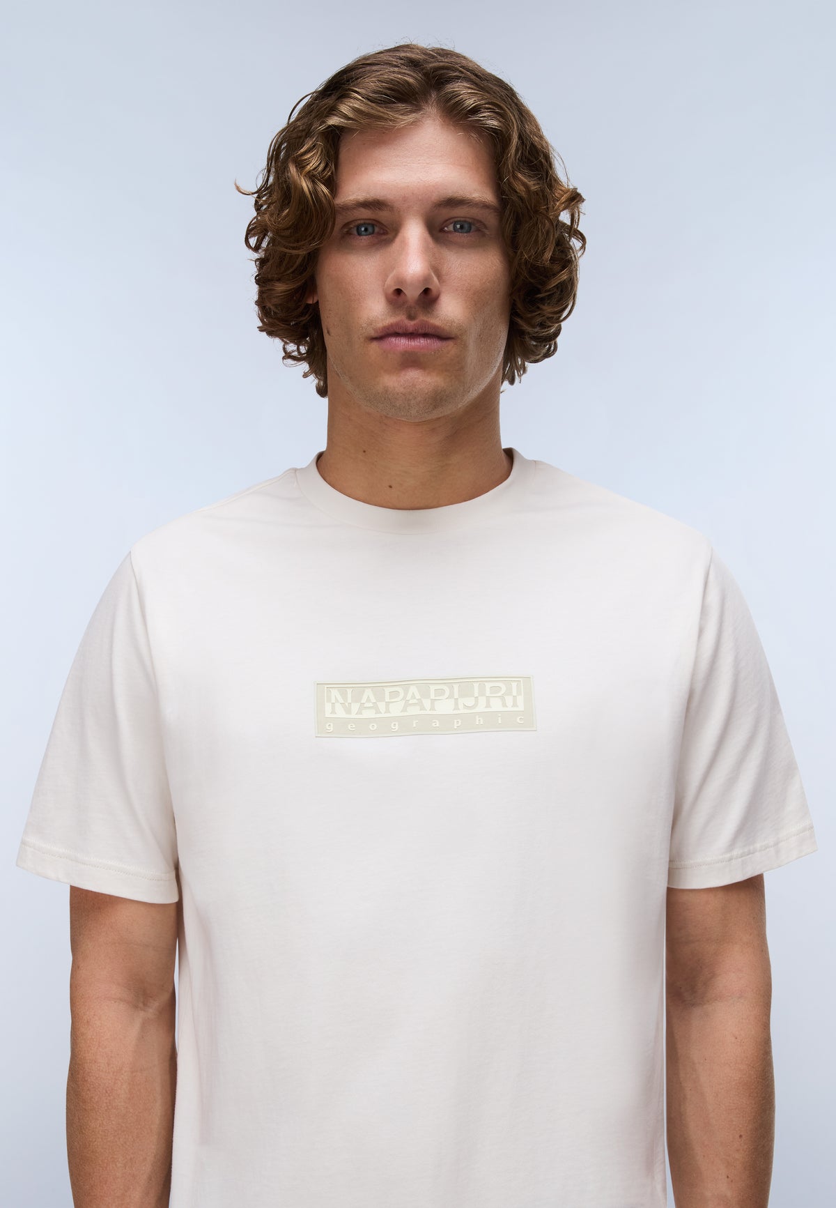 Napapijri S-Box Logo Short Sleeve T-Shirt - White Whisper