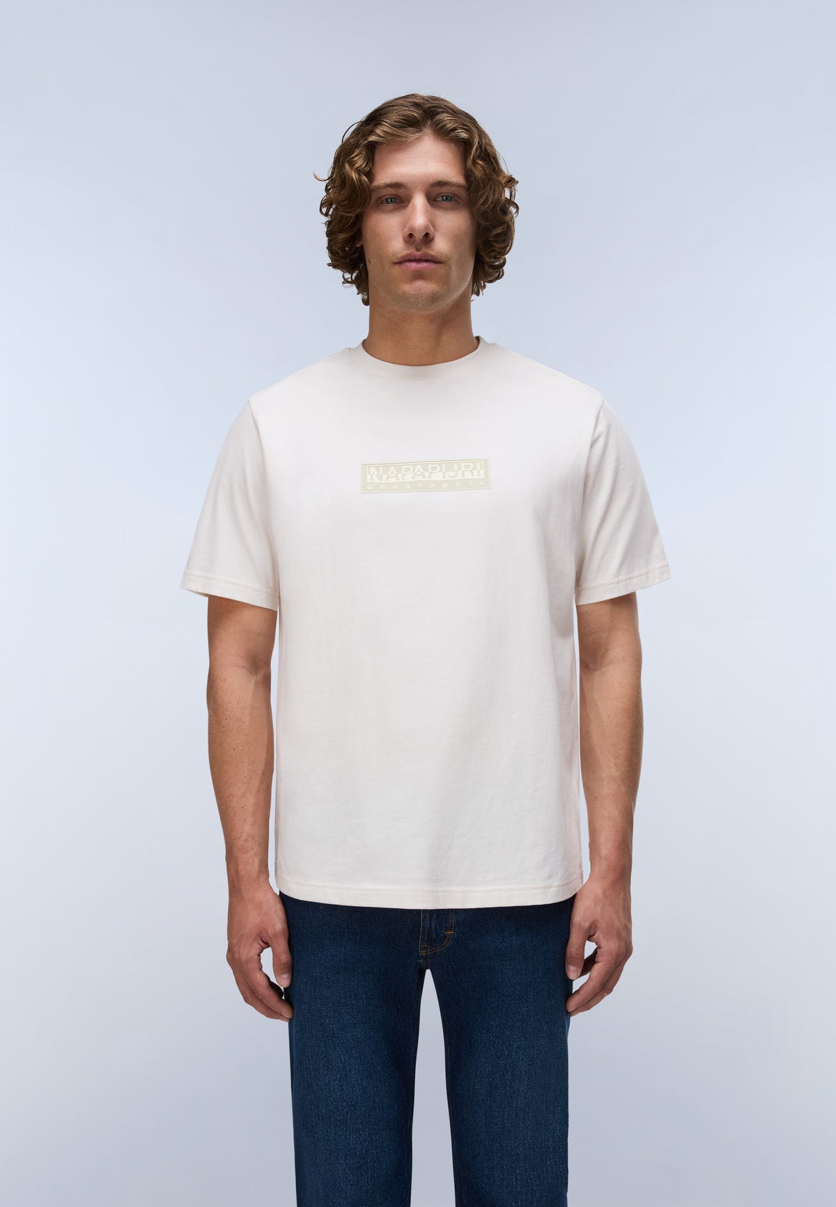 Napapijri S-Box Logo Short Sleeve T-Shirt - White Whisper