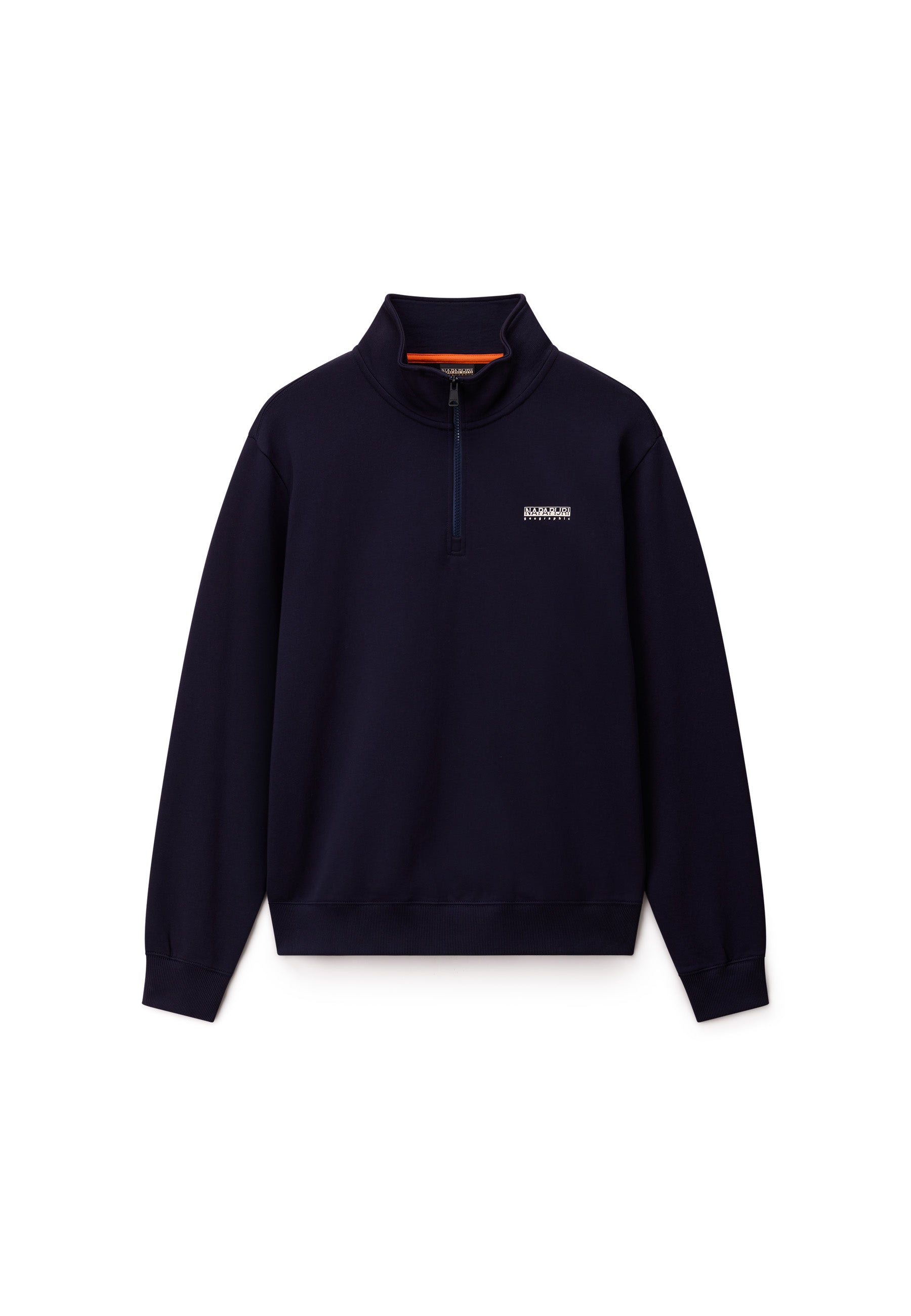 NAPAPIJRI SMALL BOX HALF-ZIP SWEATSHIRT - BLU MARINE
