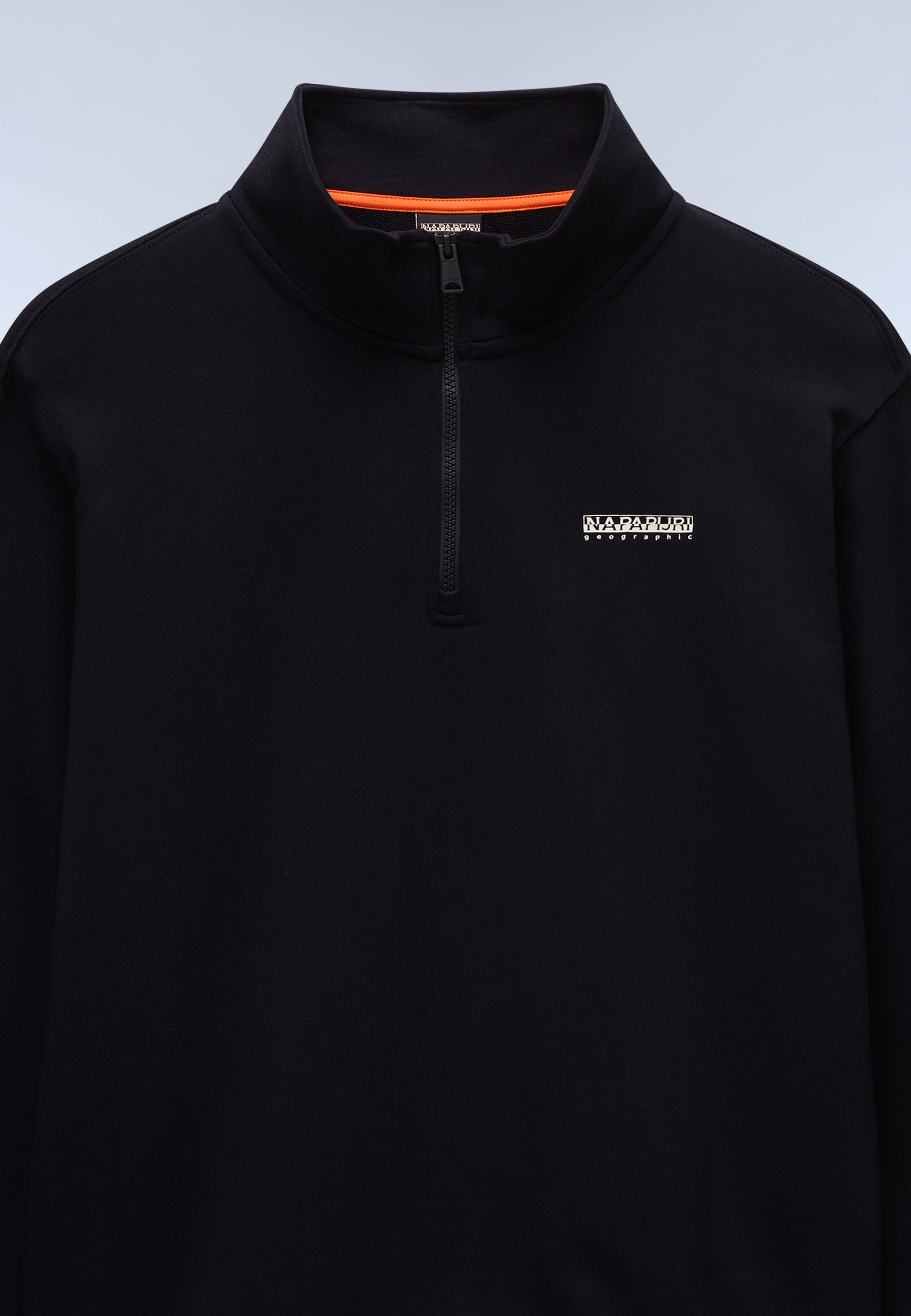 NAPAPIJRI SMALL BOX HALF-ZIP SWEATSHIRT - BLACK BEAUTY