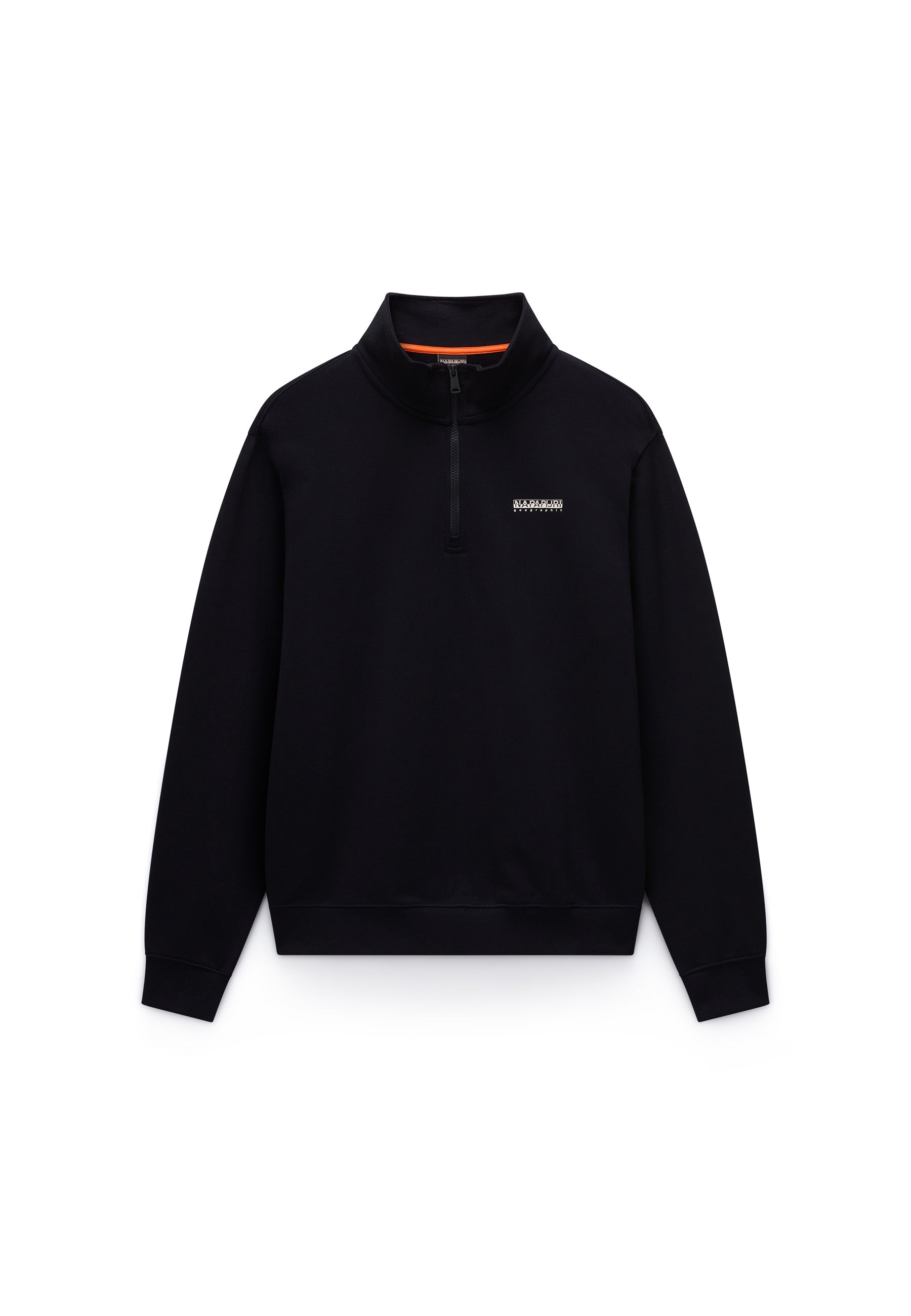 NAPAPIJRI SMALL BOX HALF-ZIP SWEATSHIRT - BLACK BEAUTY